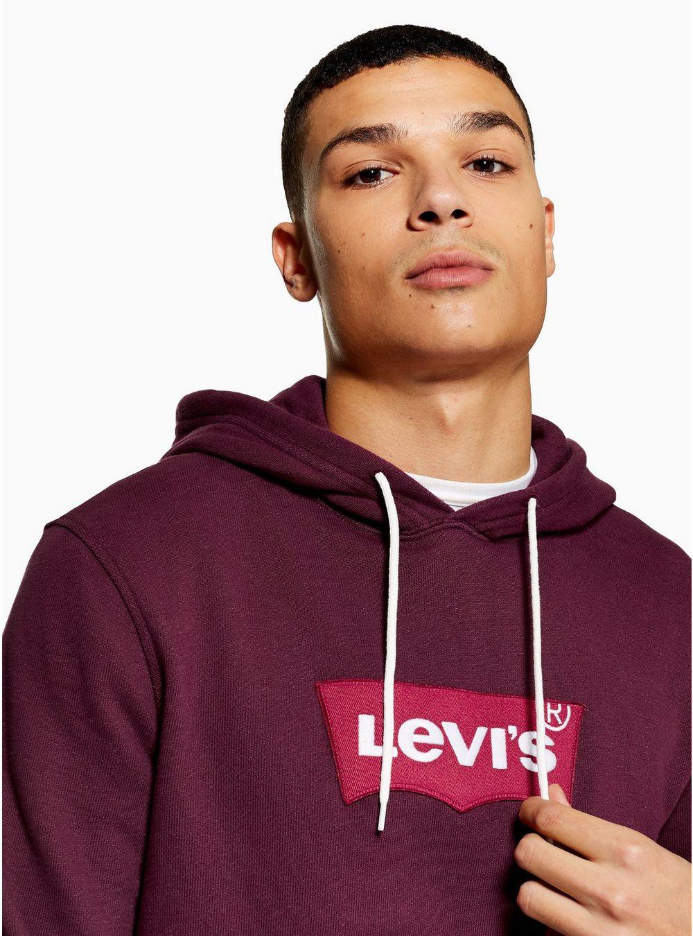 levi's burgundy hoodie