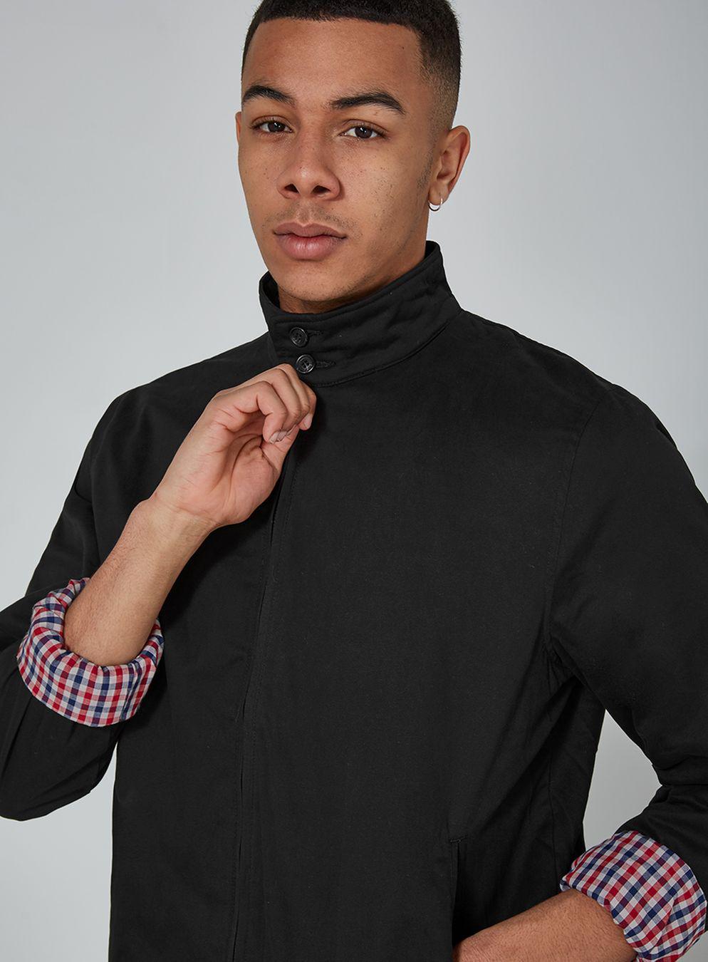 Download TOPMAN Cotton Black Harrington Jacket for Men - Lyst