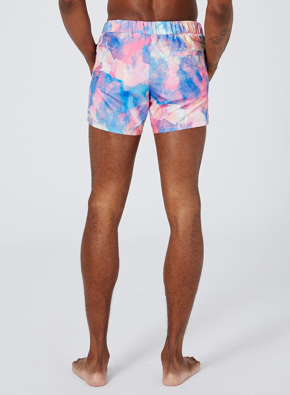 TOPMAN Synthetic Pastel Print Swim Shorts in Blue for Men - Lyst