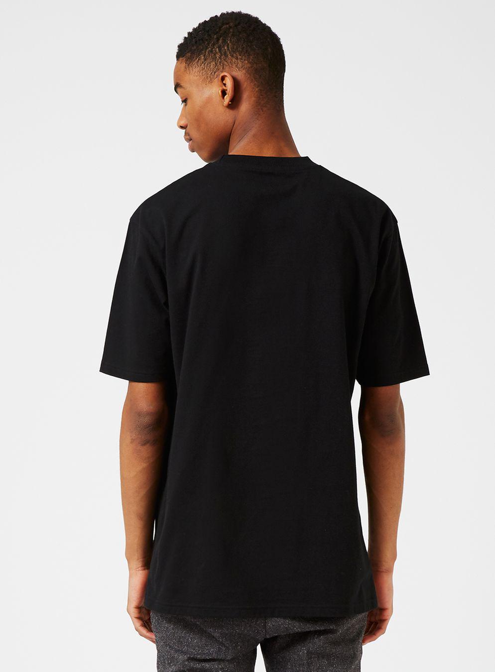 TOPMAN Cotton Black '90s Style Oversized T-shirt for Men - Lyst