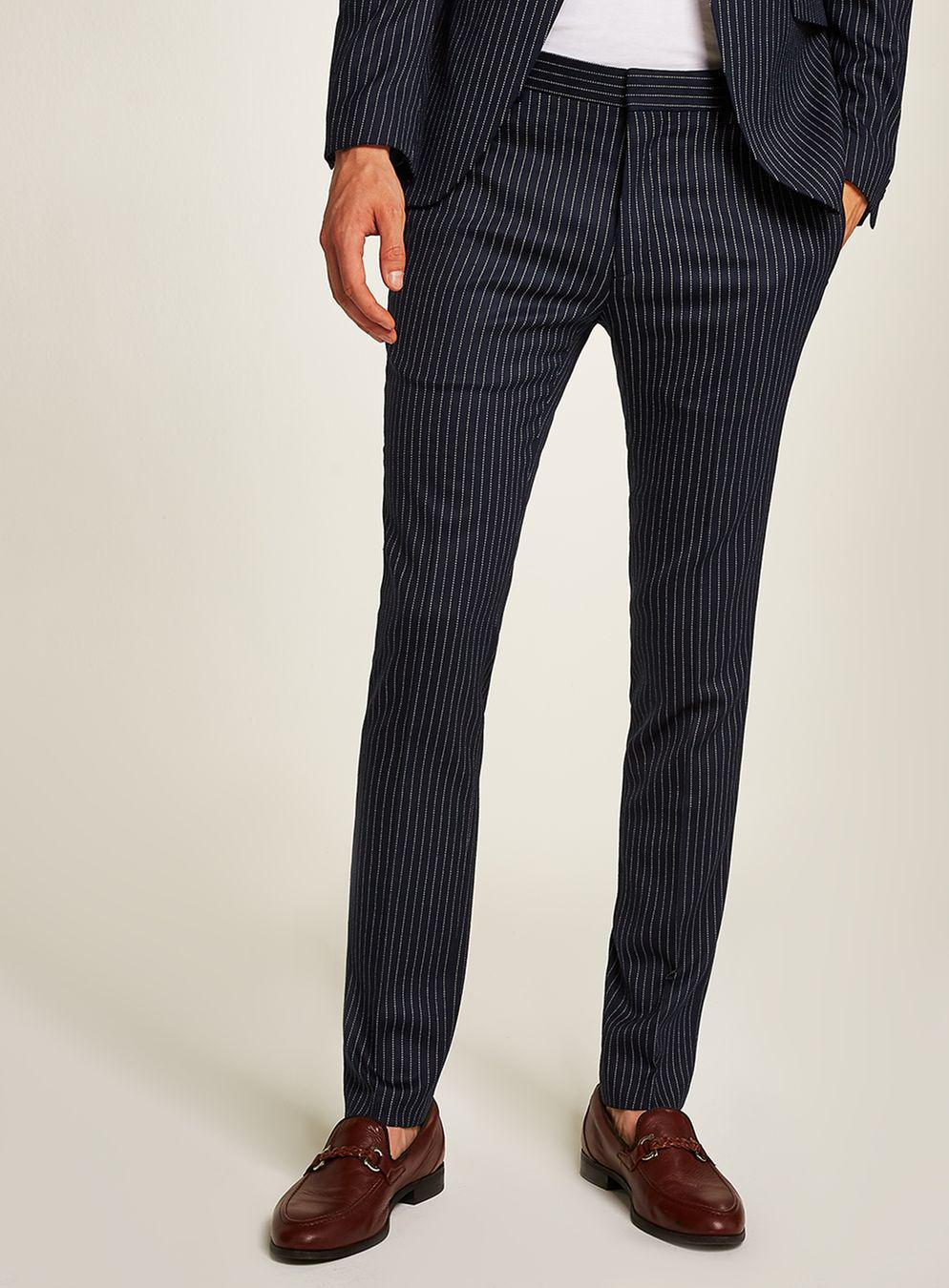 skinny pinstripe trousers