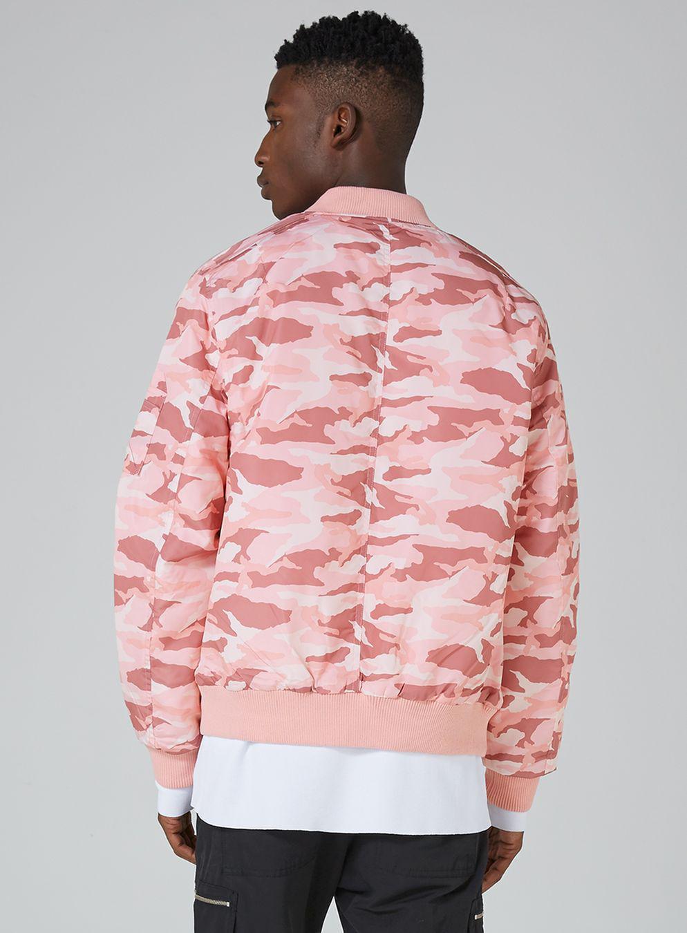 Lyst - Topman Pastel Pink Camouflage Bomber Jacket in Pink for Men