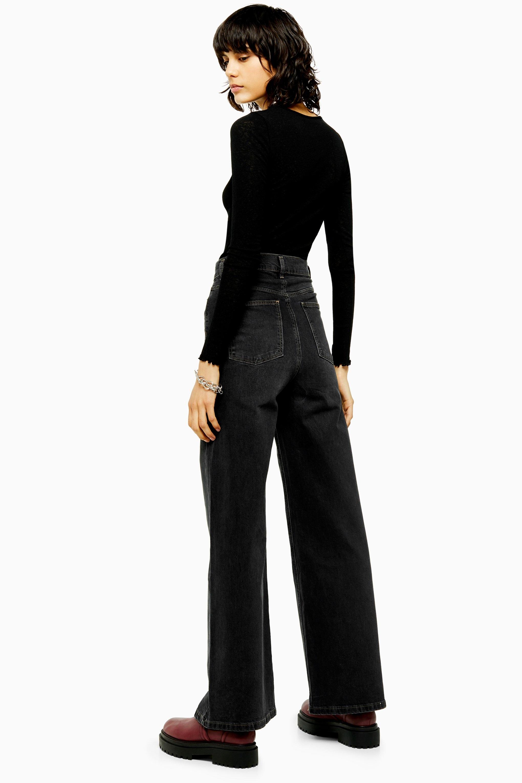 washed black flare jeans