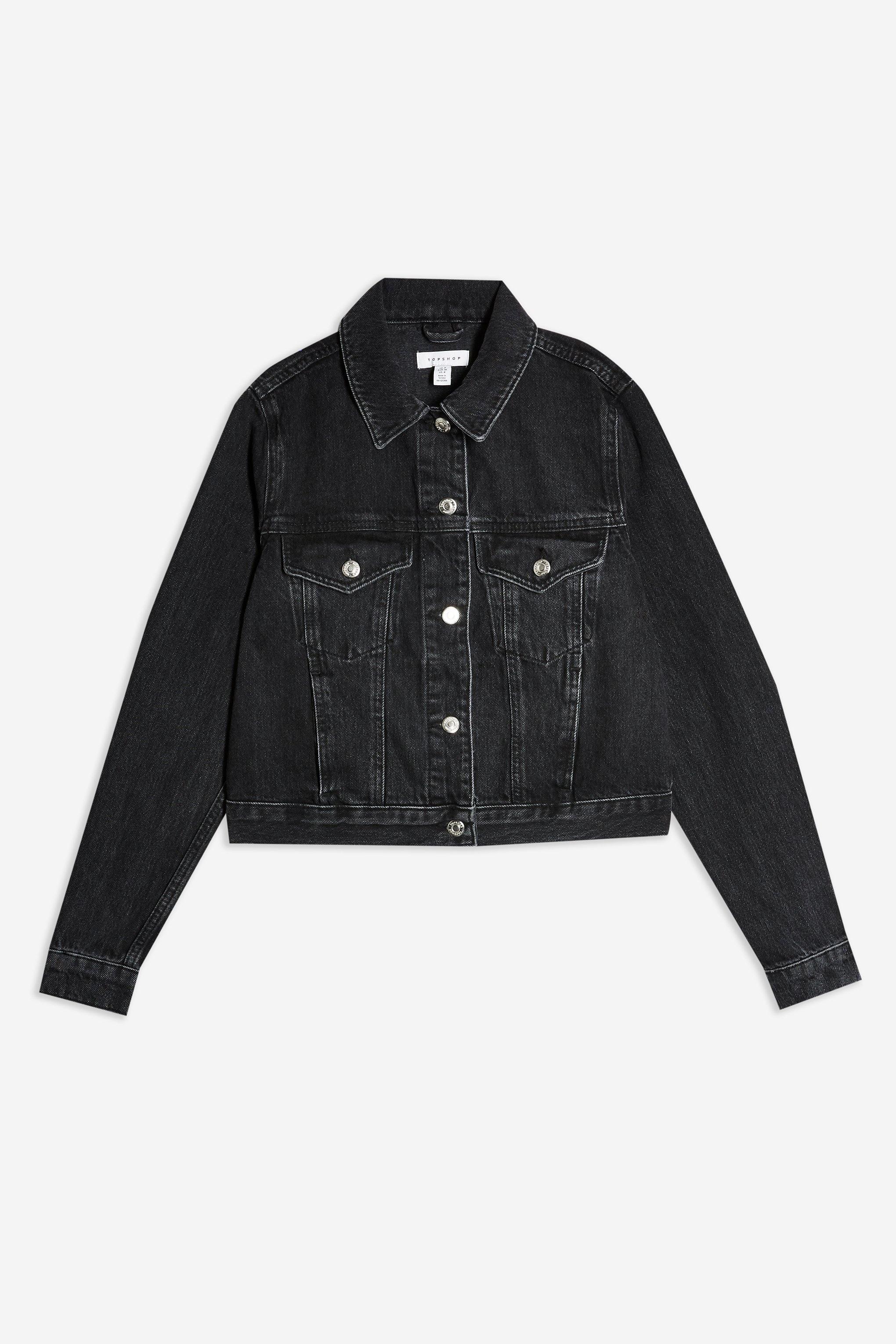topshop black denim jacket