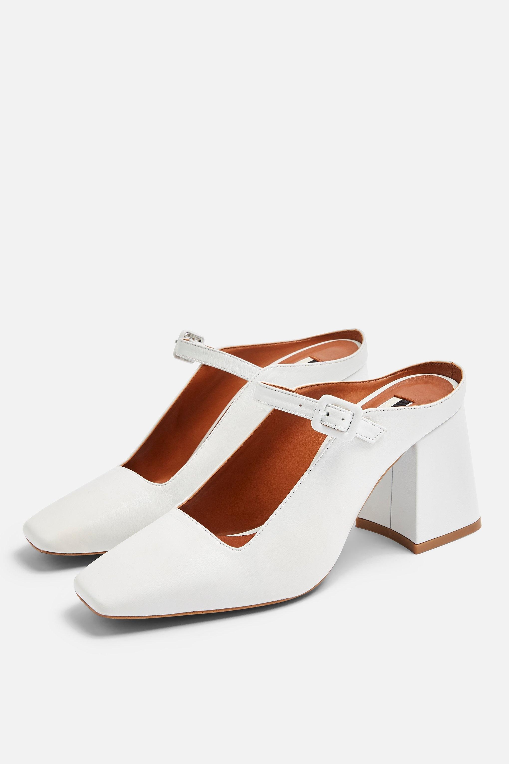 topshop white mules