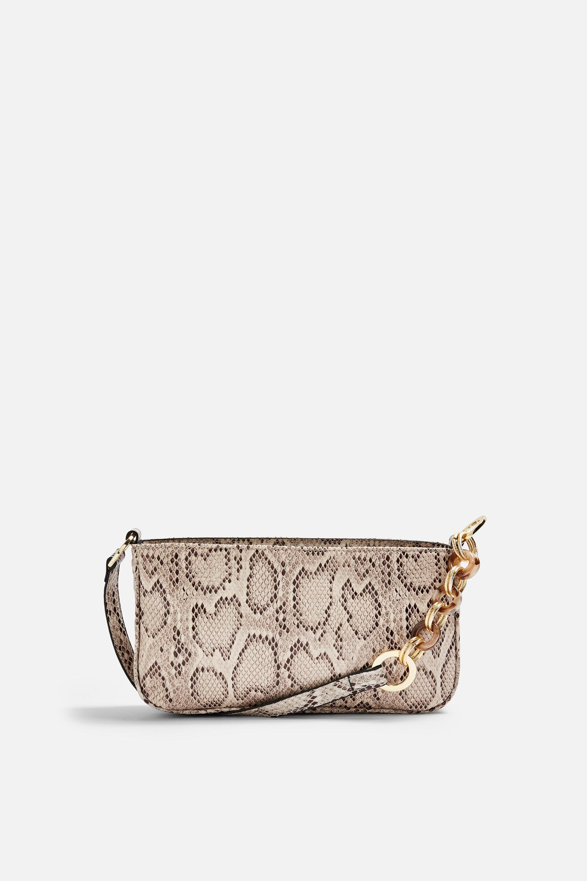 snake print bag topshop