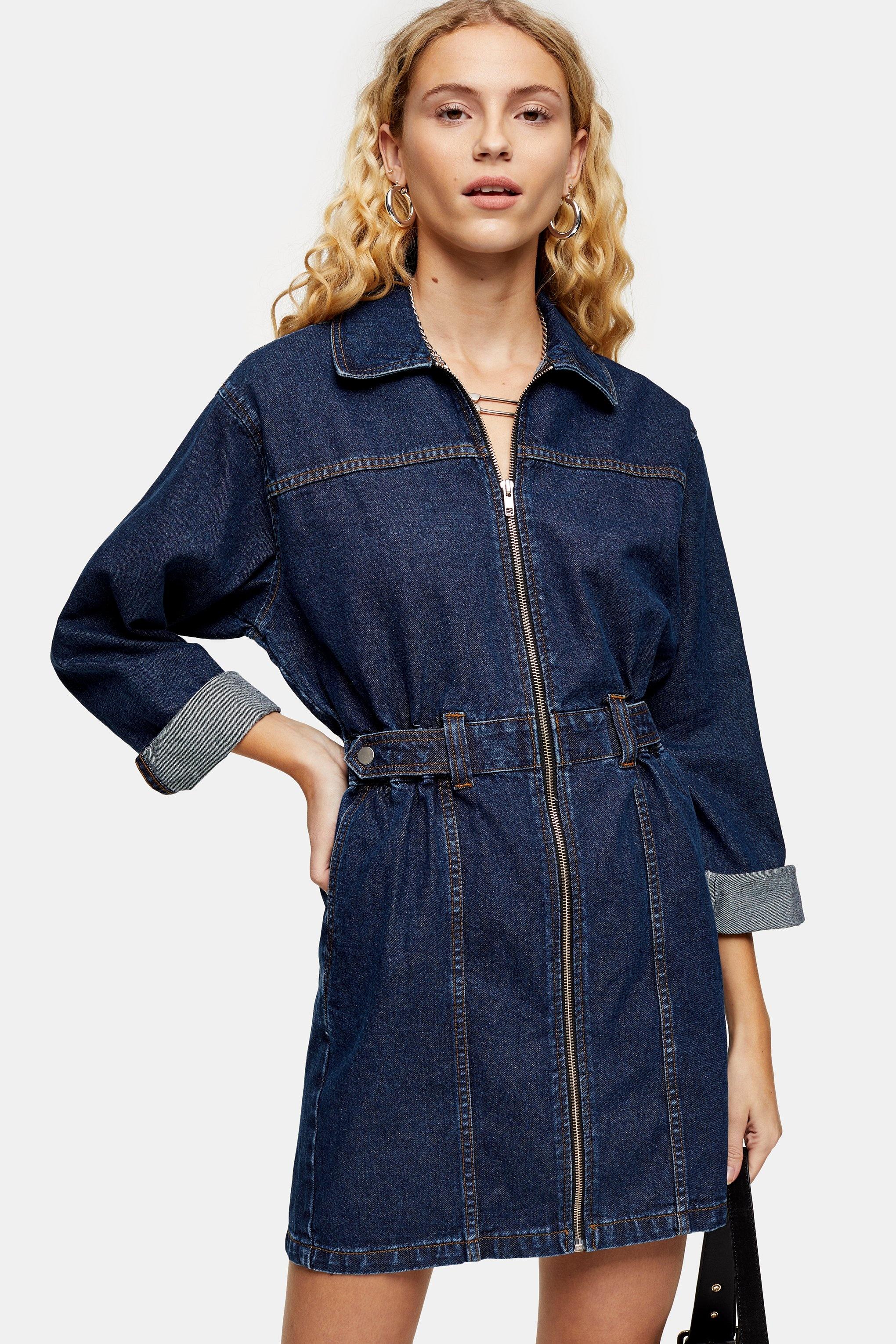 topshop denim shirt dress