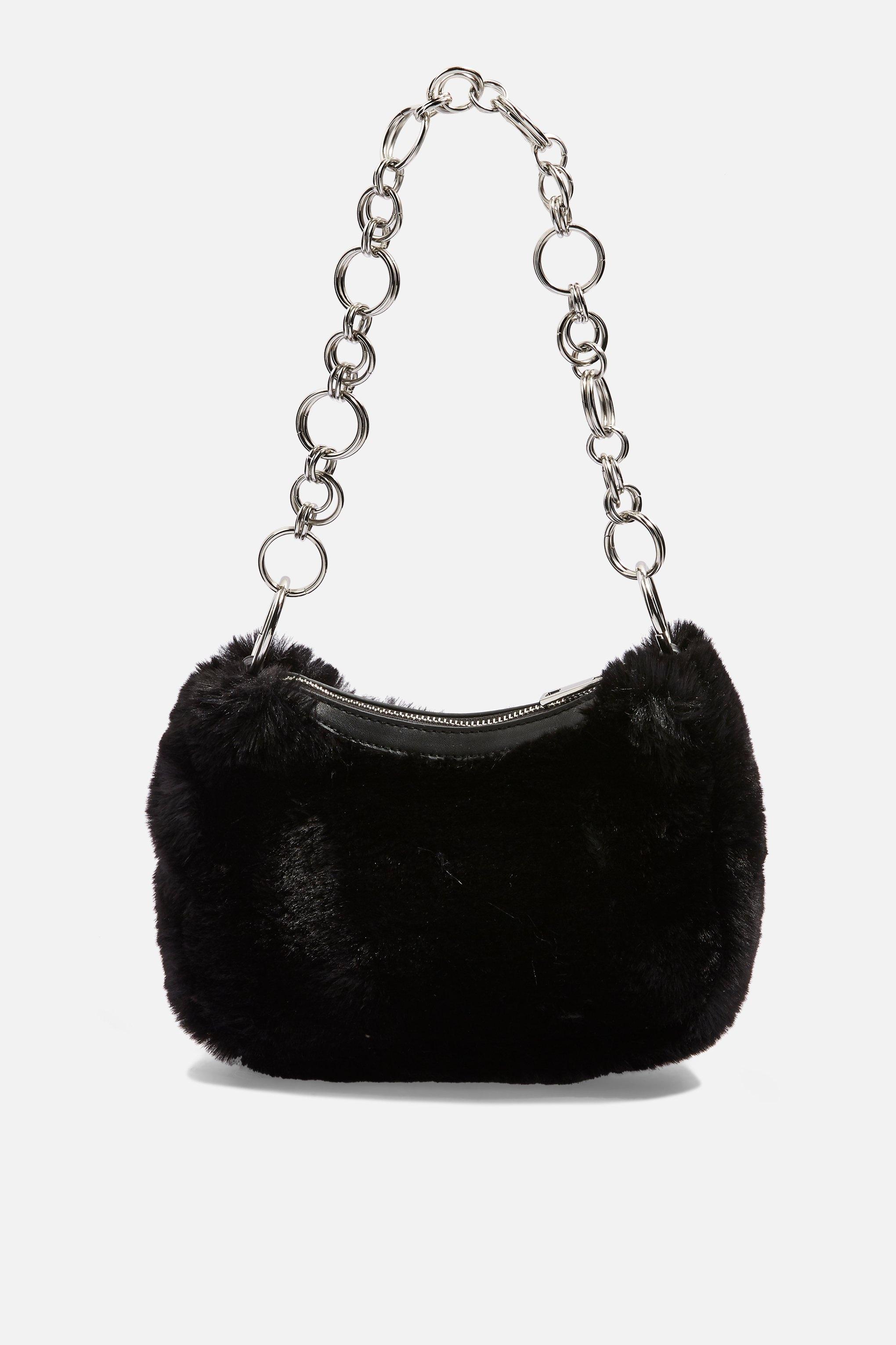fluffy shoulder bag topshop