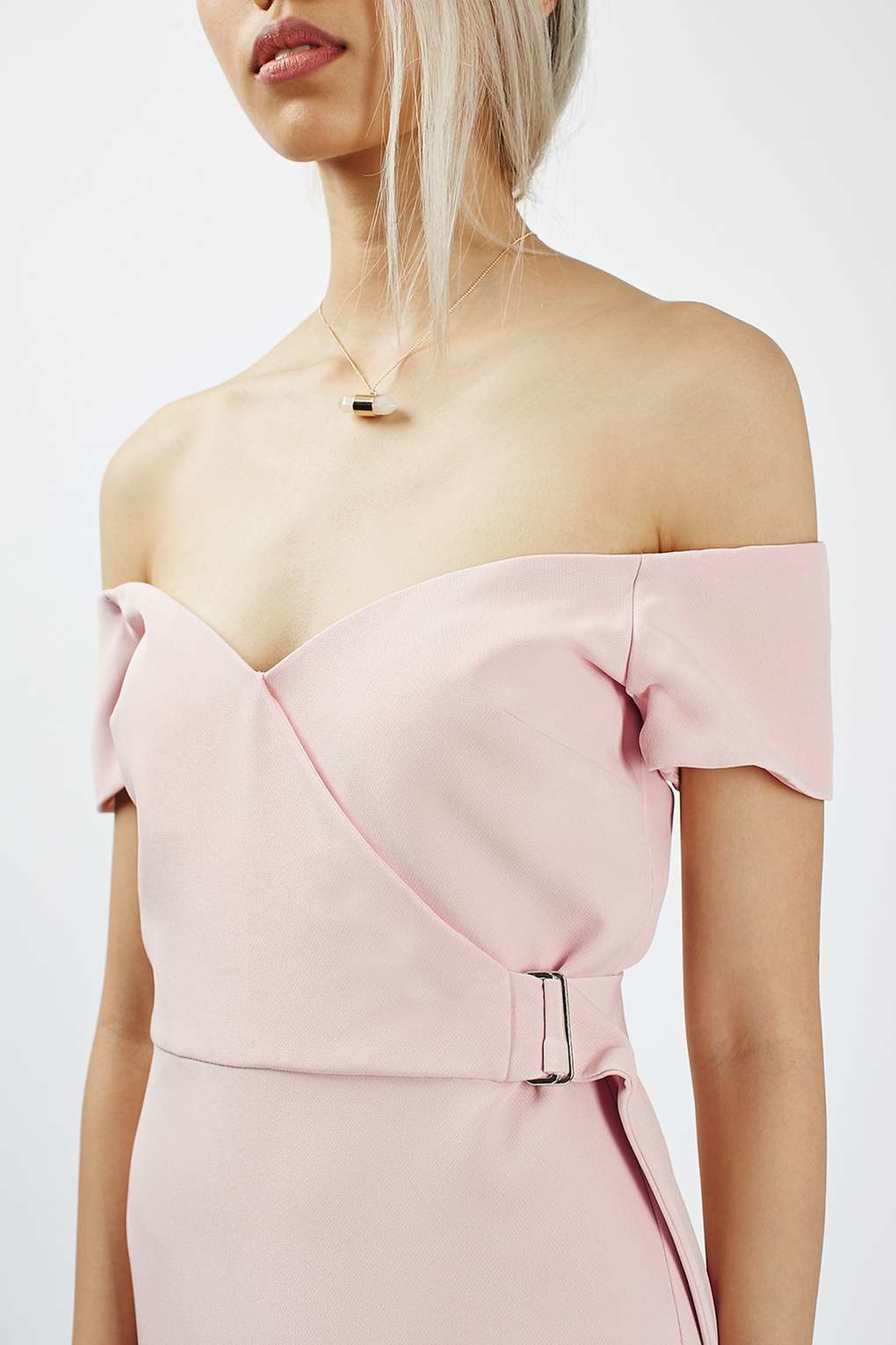 pink ruffle maxi dress