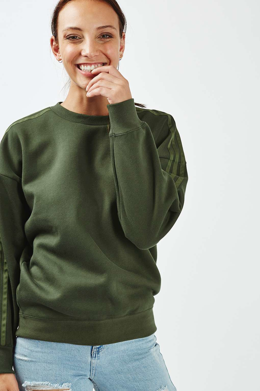 khaki green adidas sweatshirt