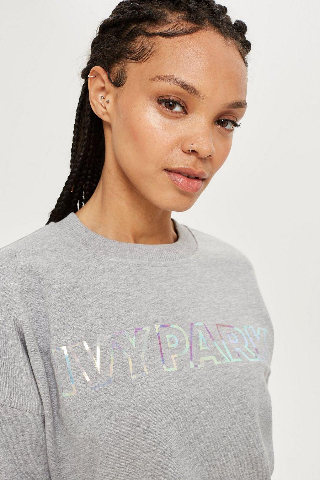 ivy park holographic hoodie
