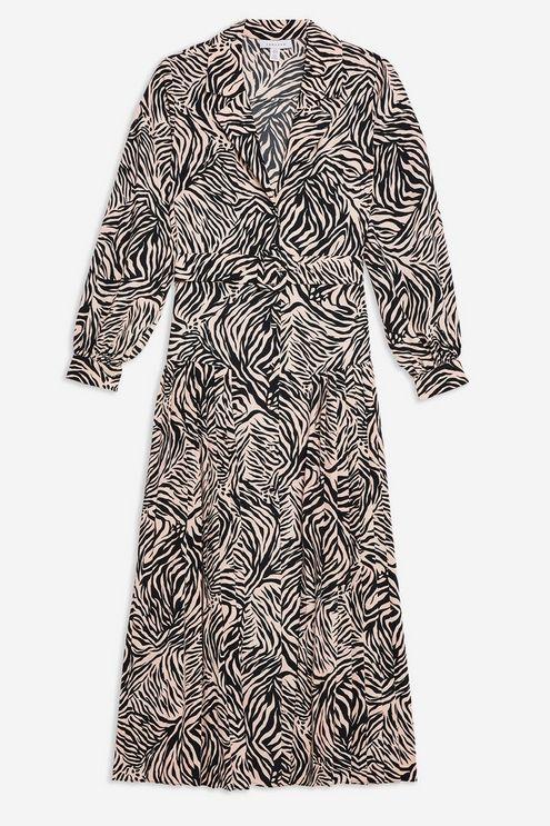 topshop pink zebra dress