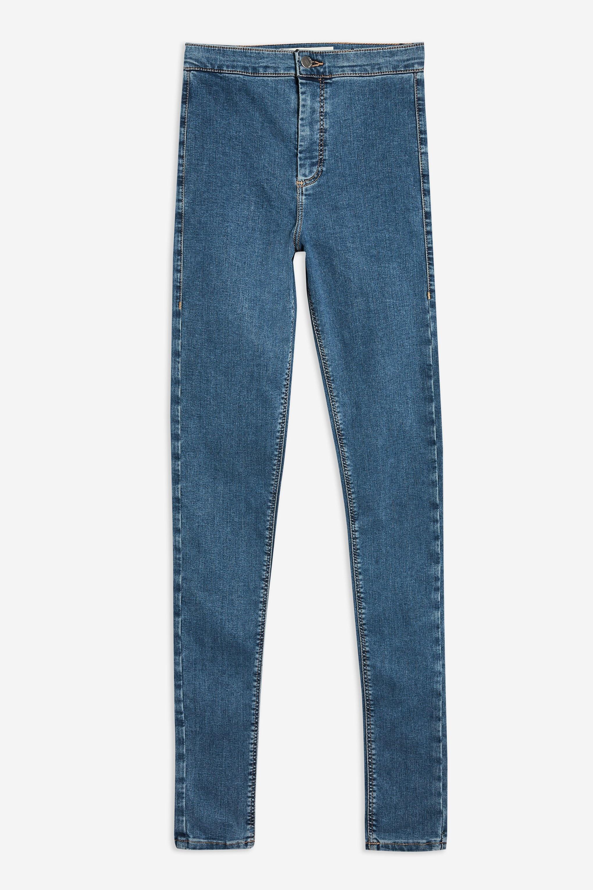 TOPSHOP Denim Tall Mid Blue Wash Joni Jeans - Lyst