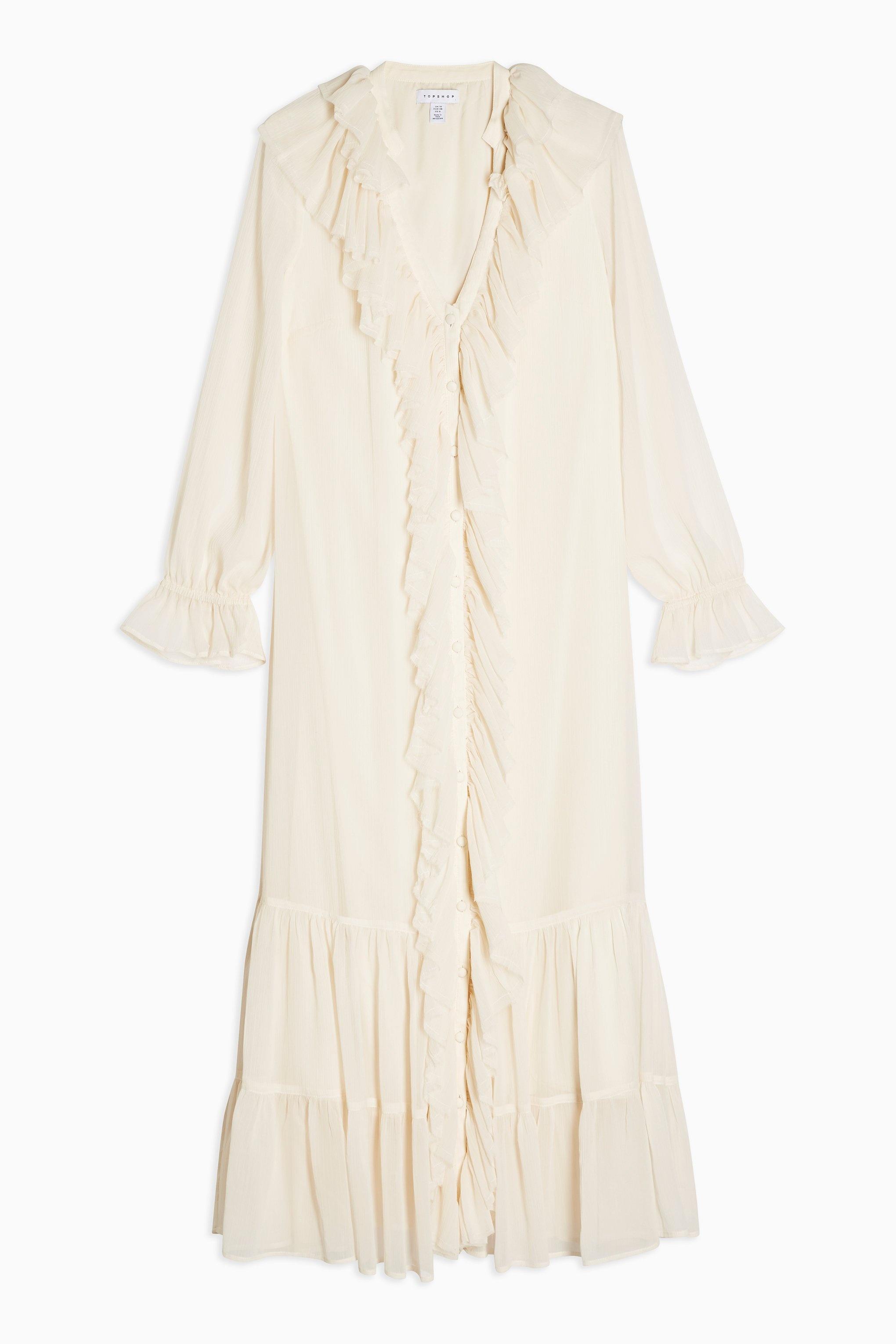 ivory chiffon maxi dress