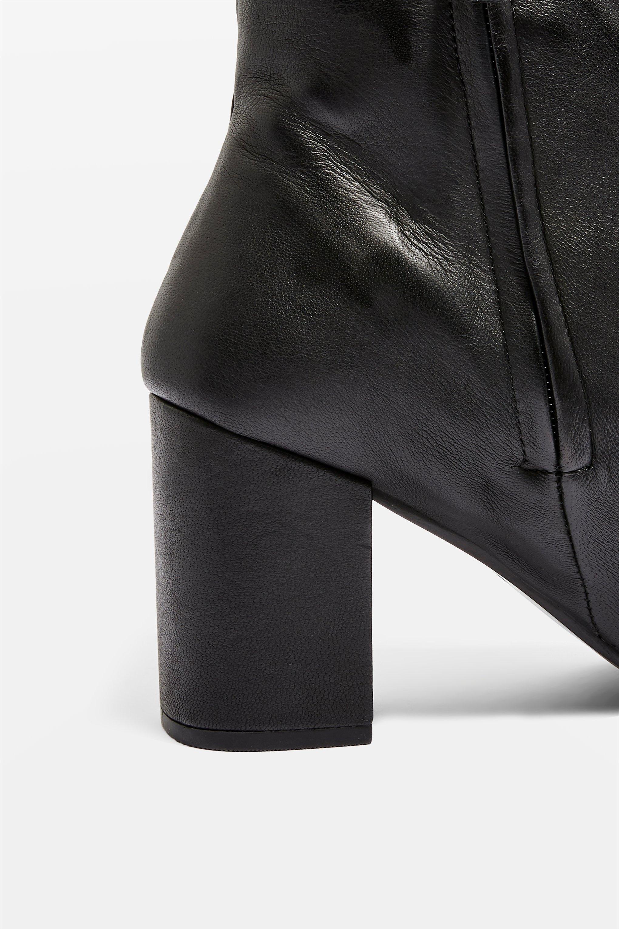 elise leather boots topshop