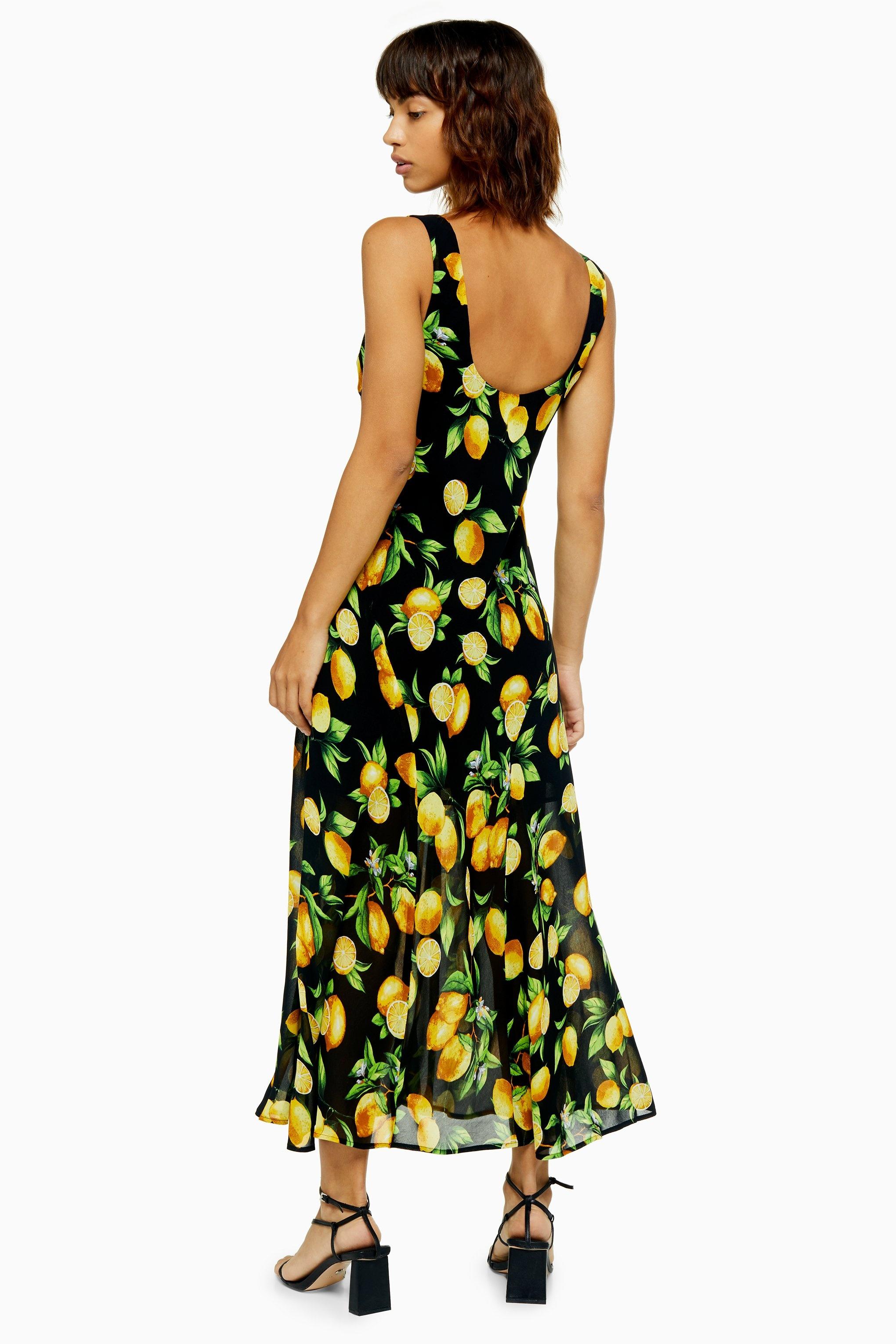 topshop lemon dress
