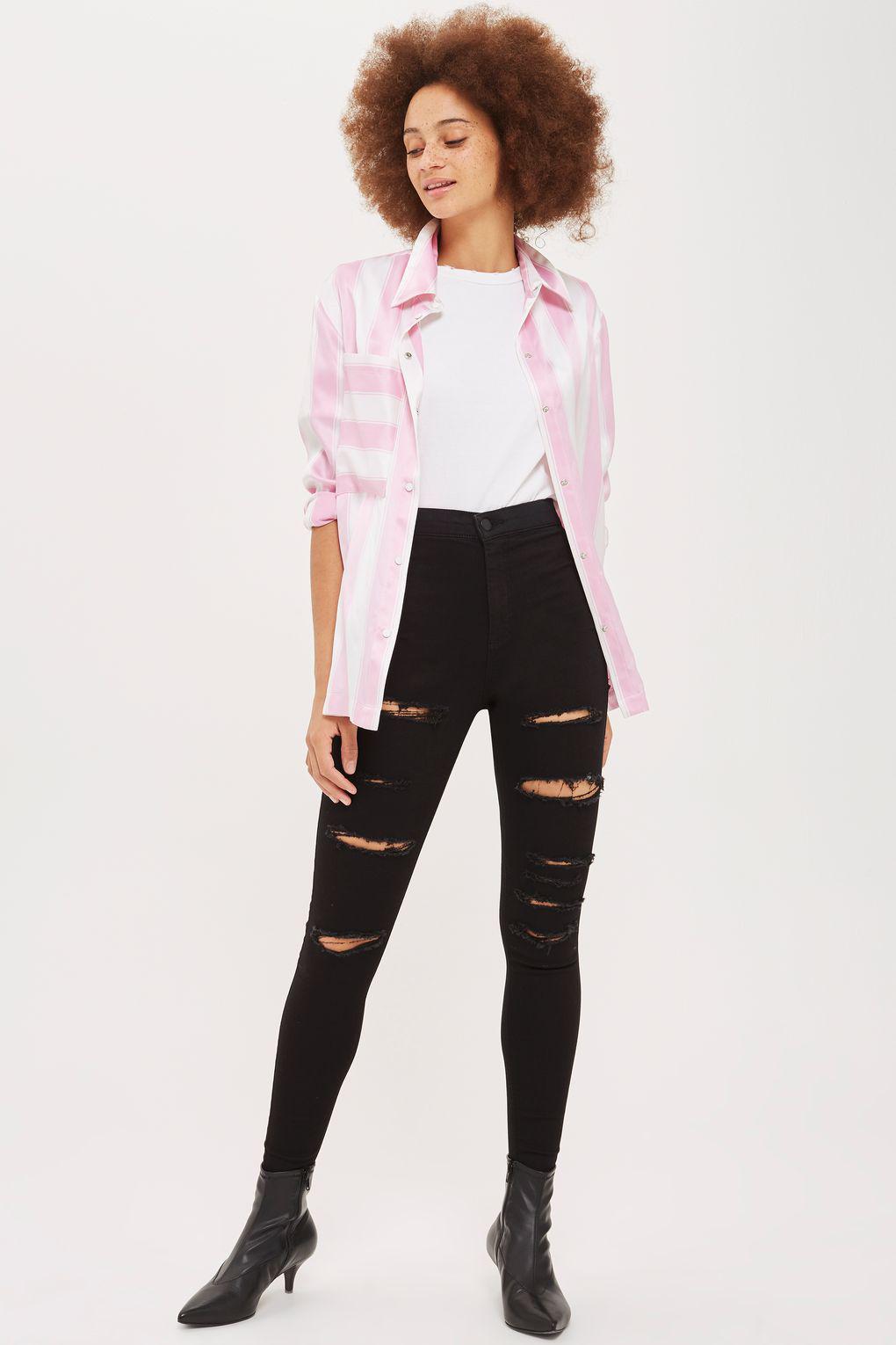 black ripped joni jeans topshop