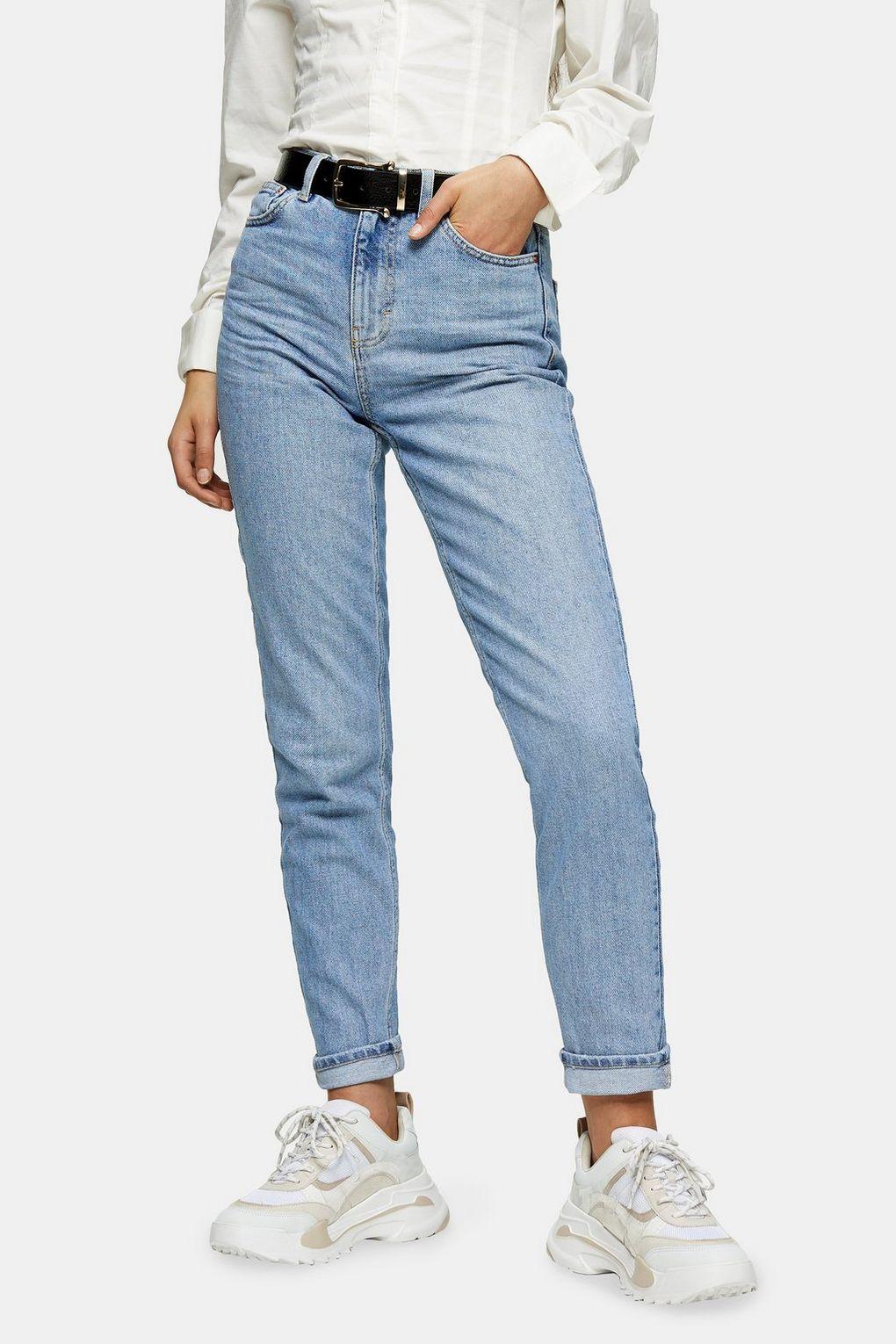 topshop bleach mom tapered jeans