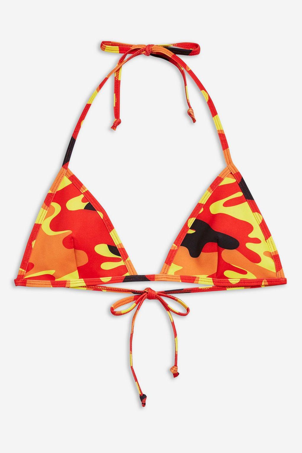orange camo bikini