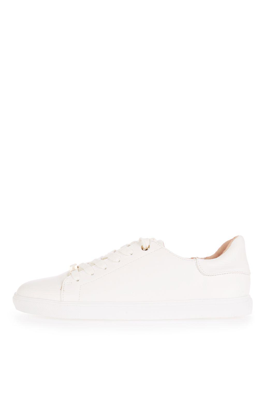 TOPSHOP Denim Catseye Lace Up Trainers 