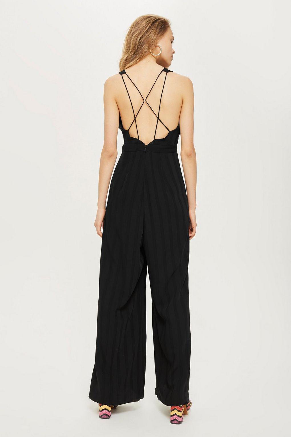 low plunge jumpsuit