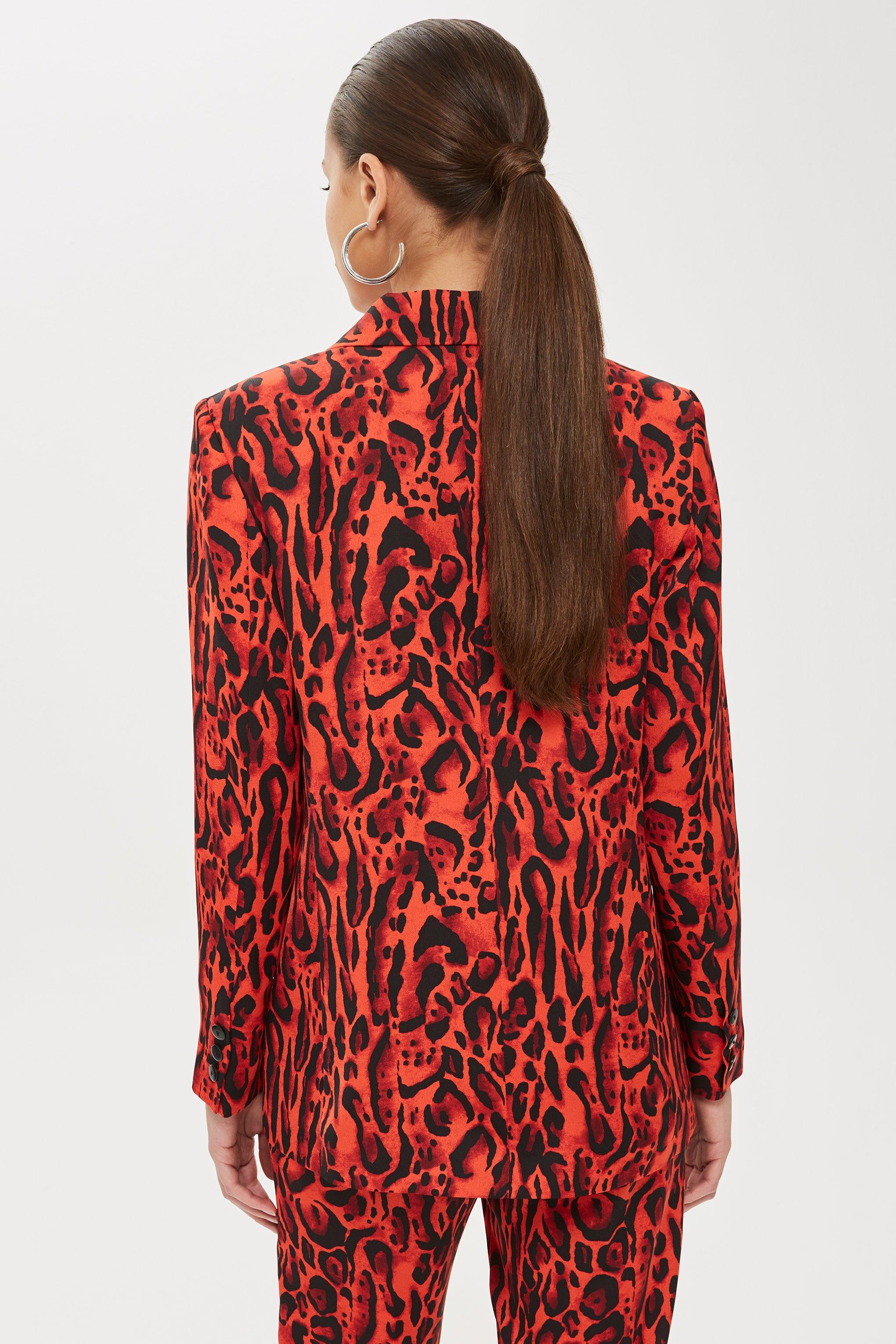red leopard suit