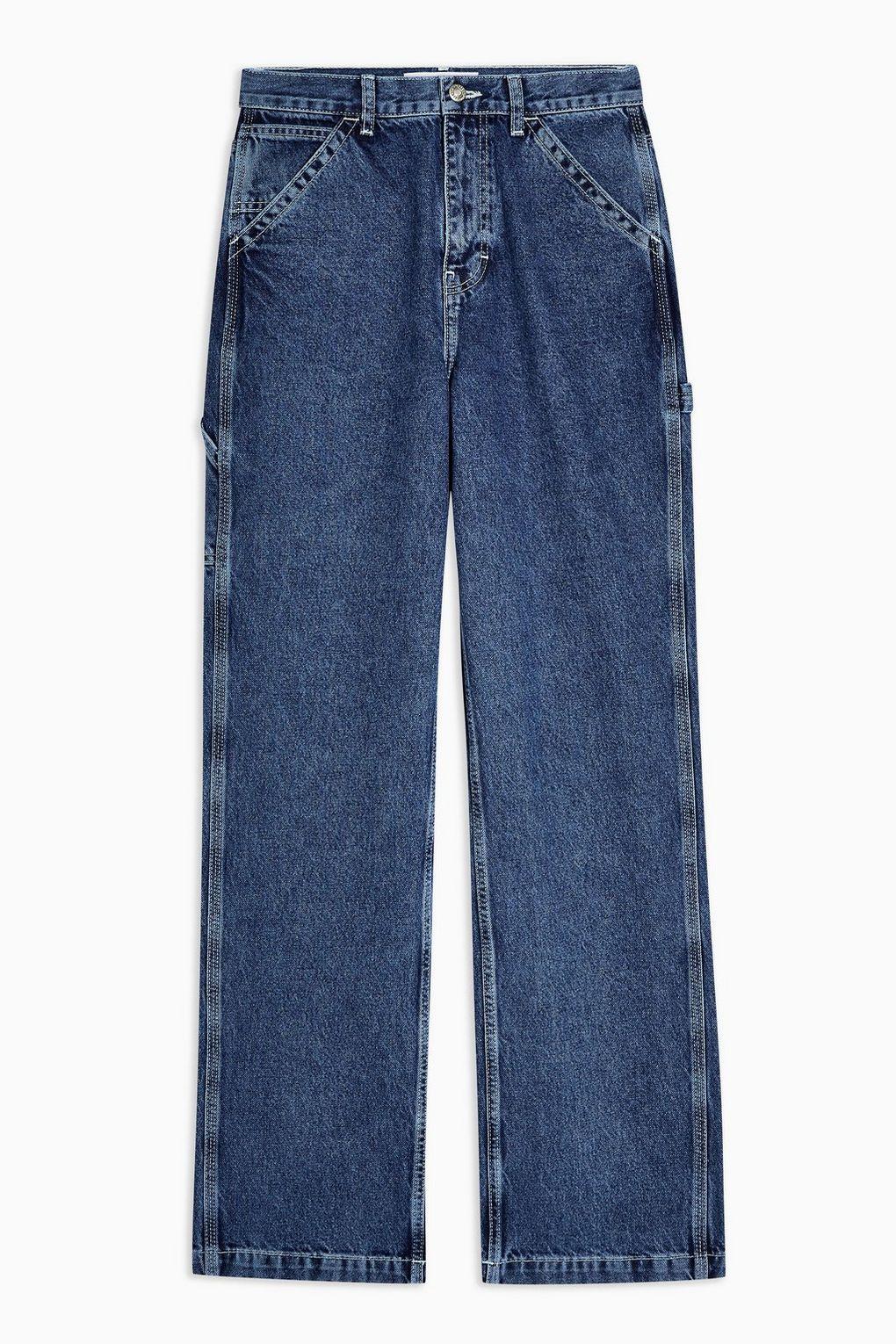 mid blue carpenter straight jeans