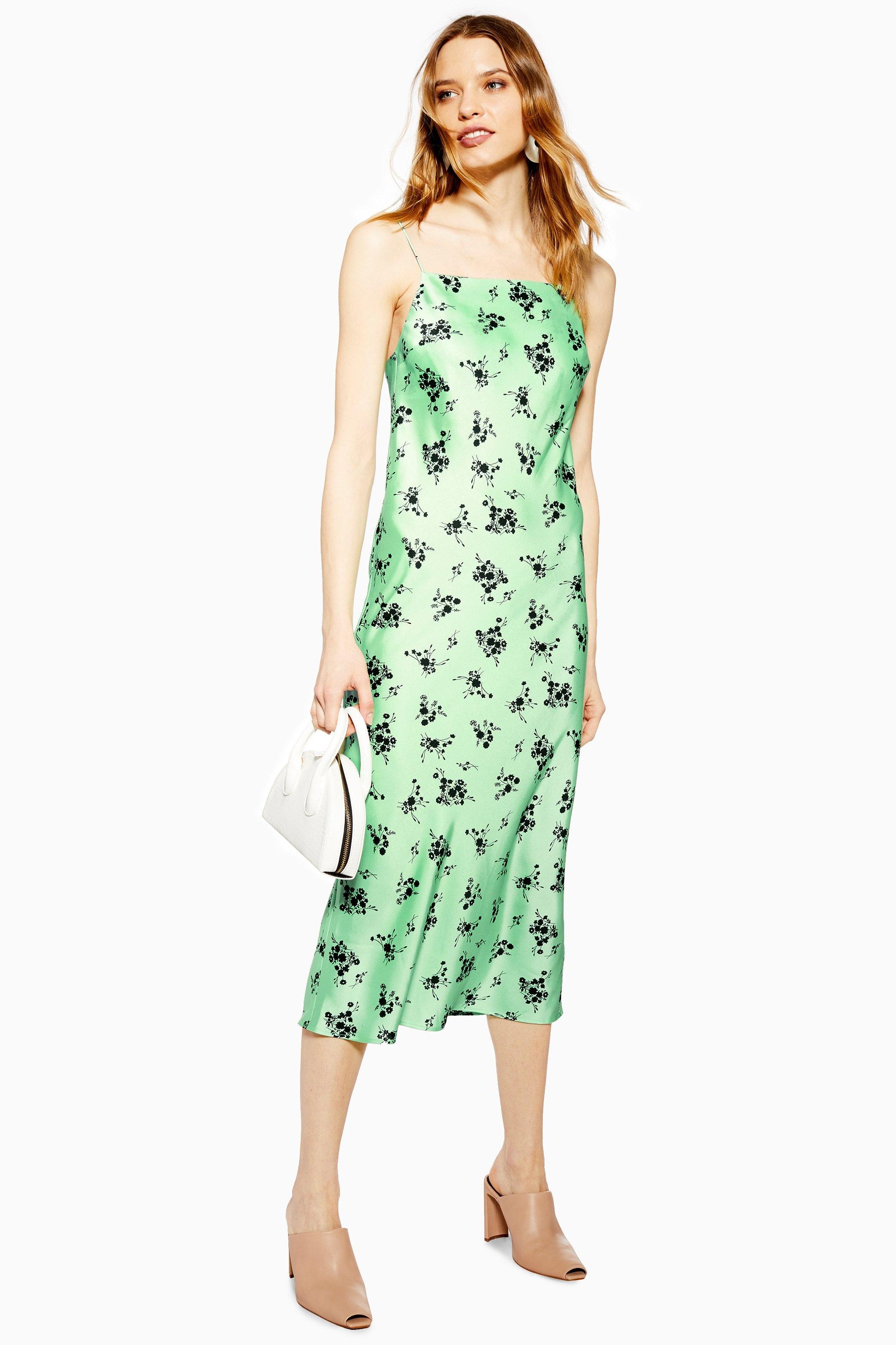 topshop olive slip dress