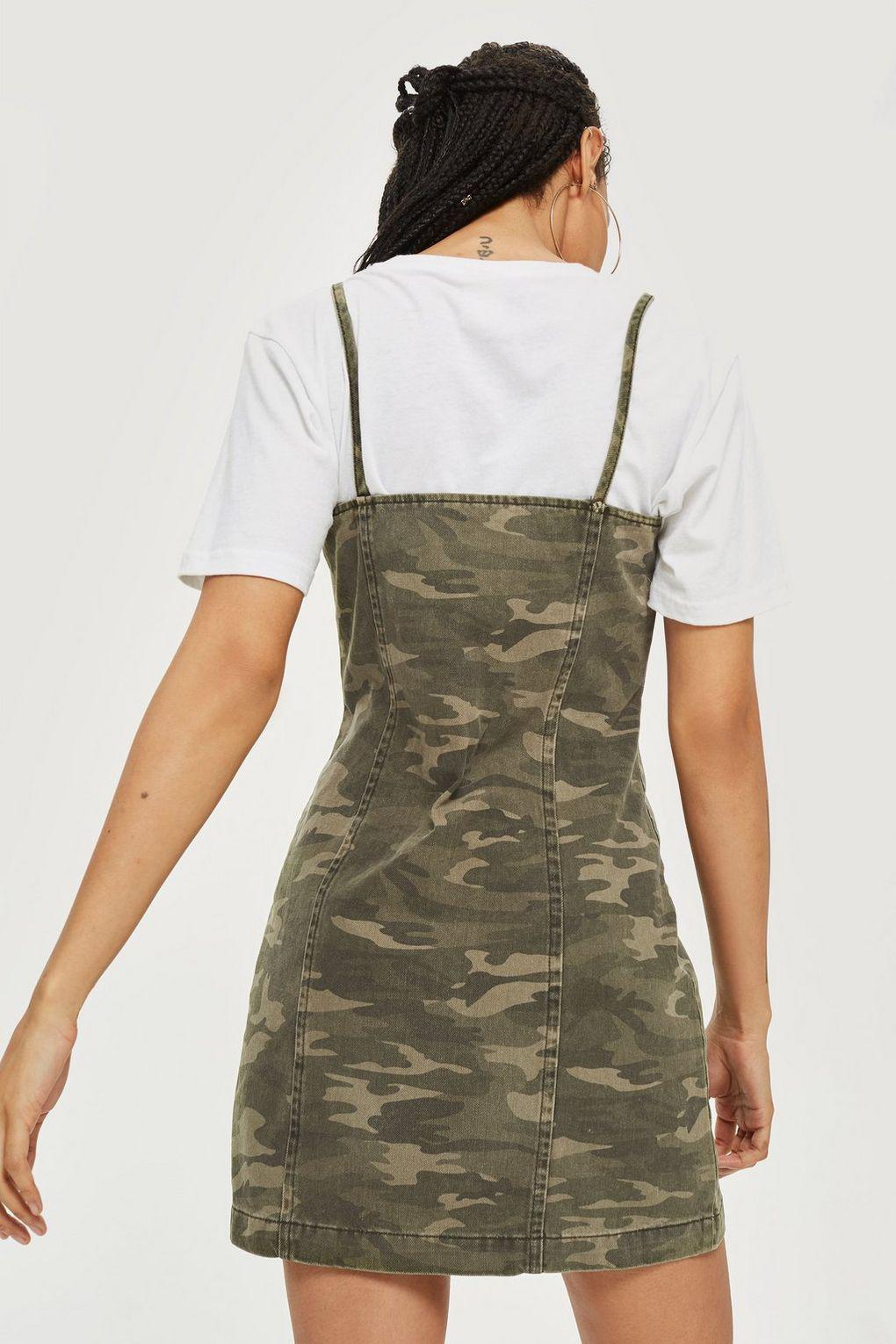 topshop zip up denim dress