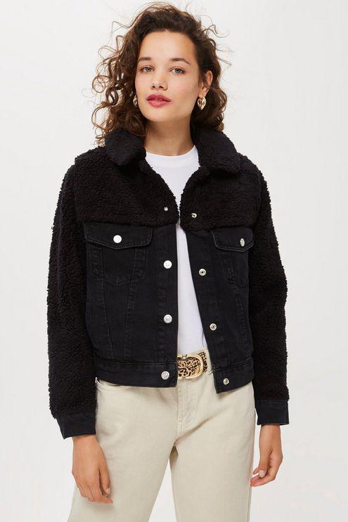 hybrid borg denim jacket