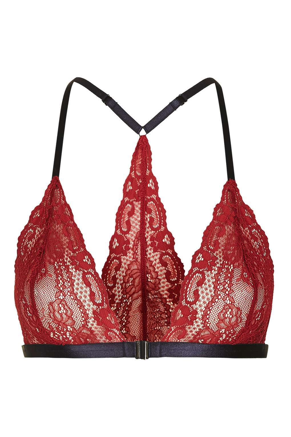 Topshop Triangle 'cordelia' Bra in Red | Lyst