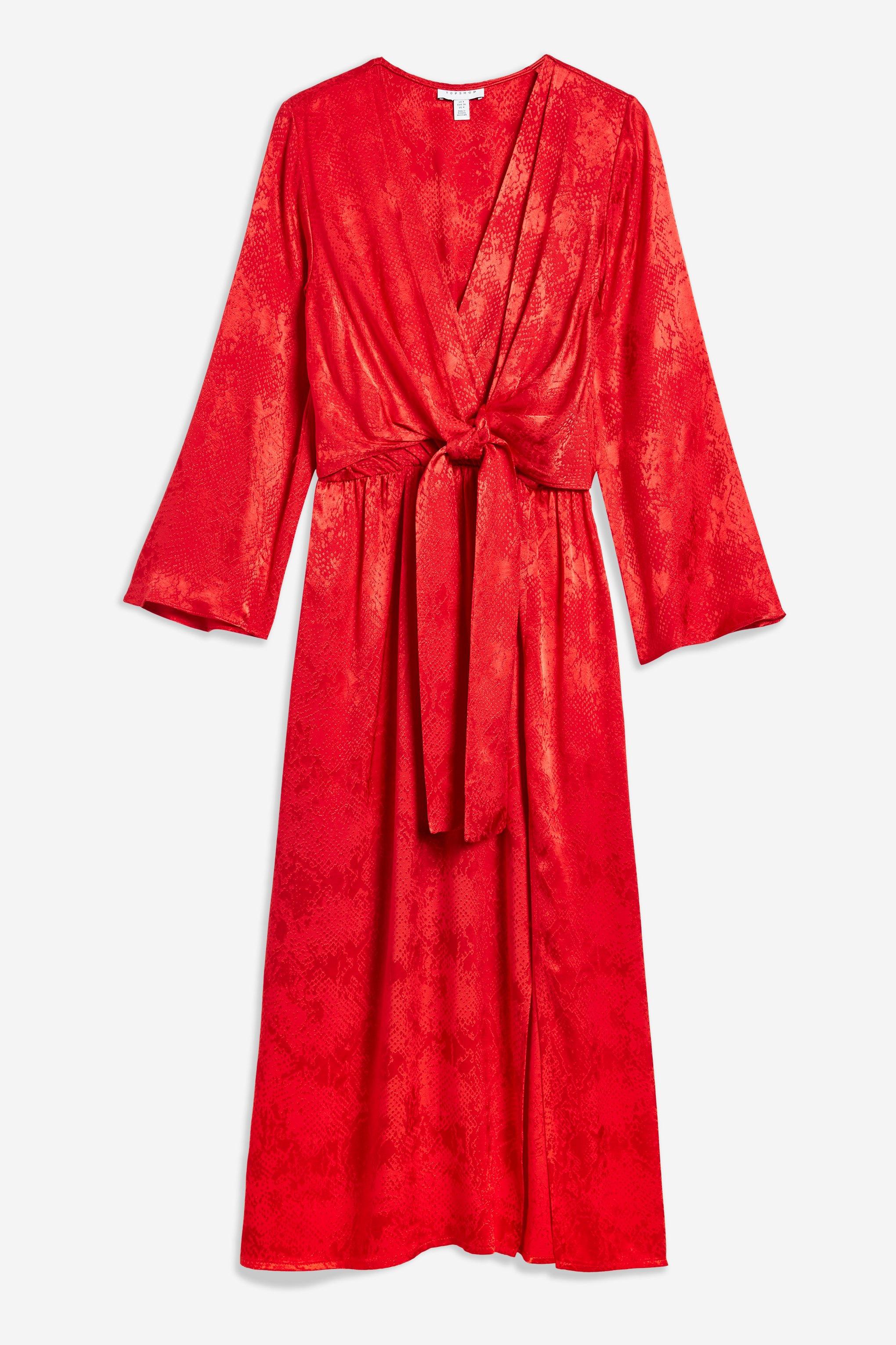 topshop snake jacquard midi dress