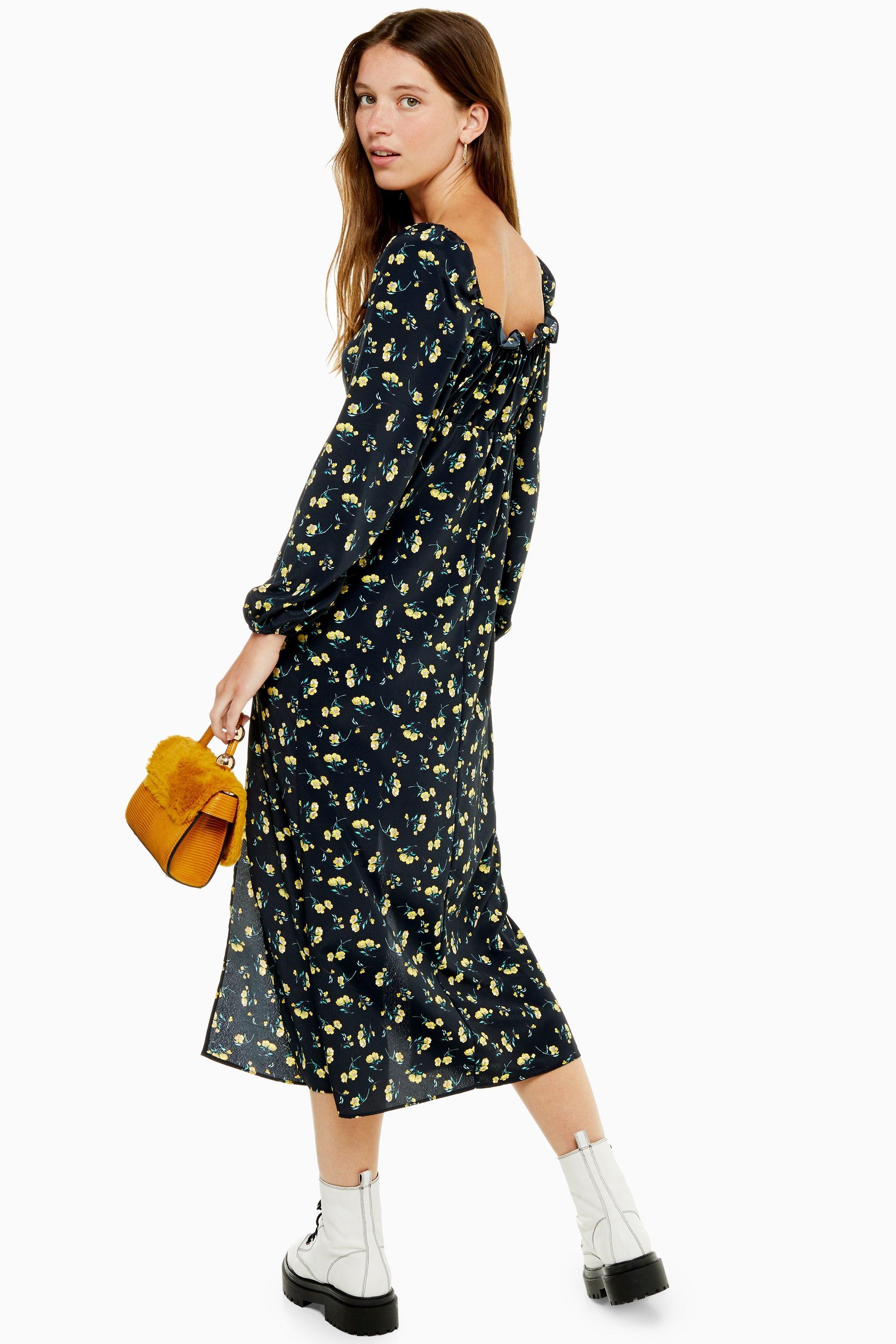 topshop square neck dress