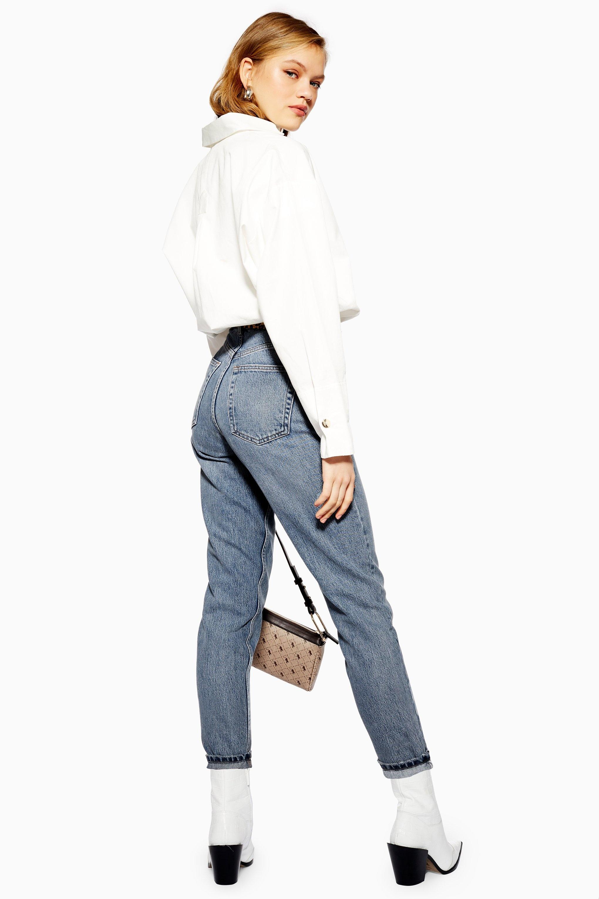 grey cast mom jeans