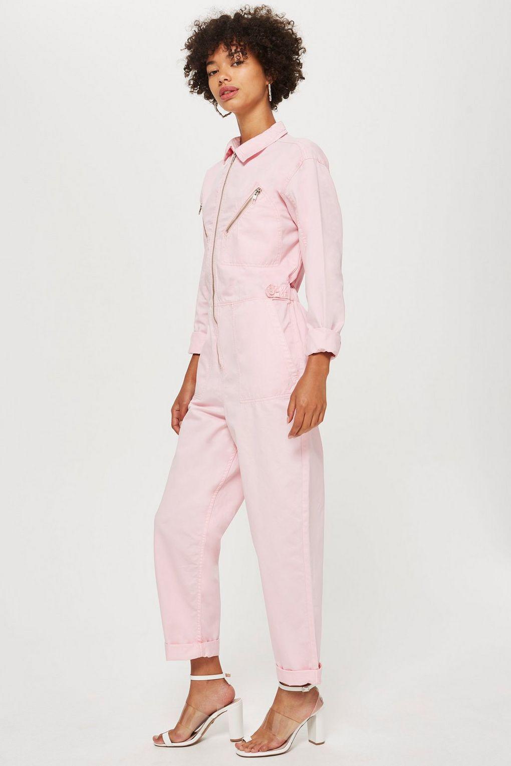 light pink boiler suit