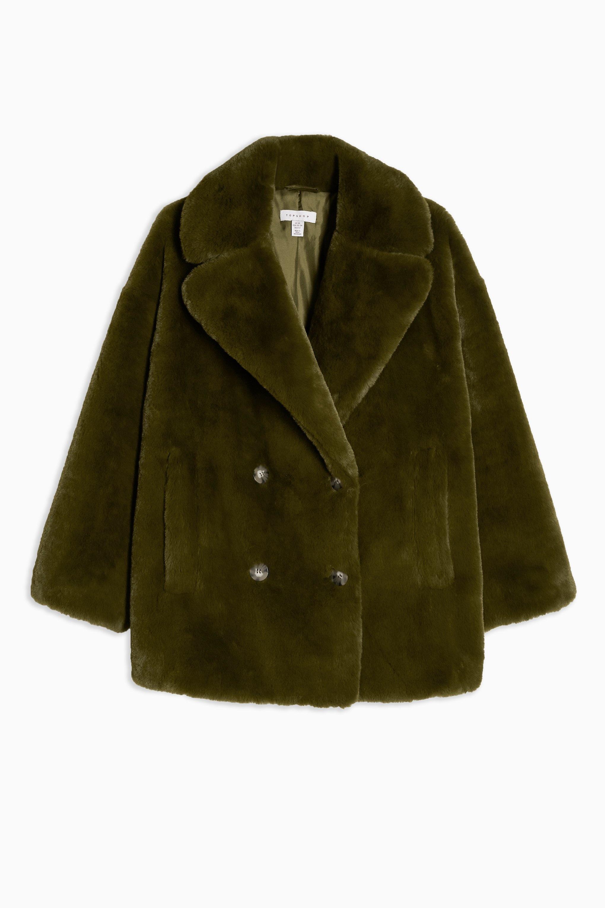 GloryA Mens Slim Faux Fur Hoodie Solid Zipper Outerwear Parka Coat
