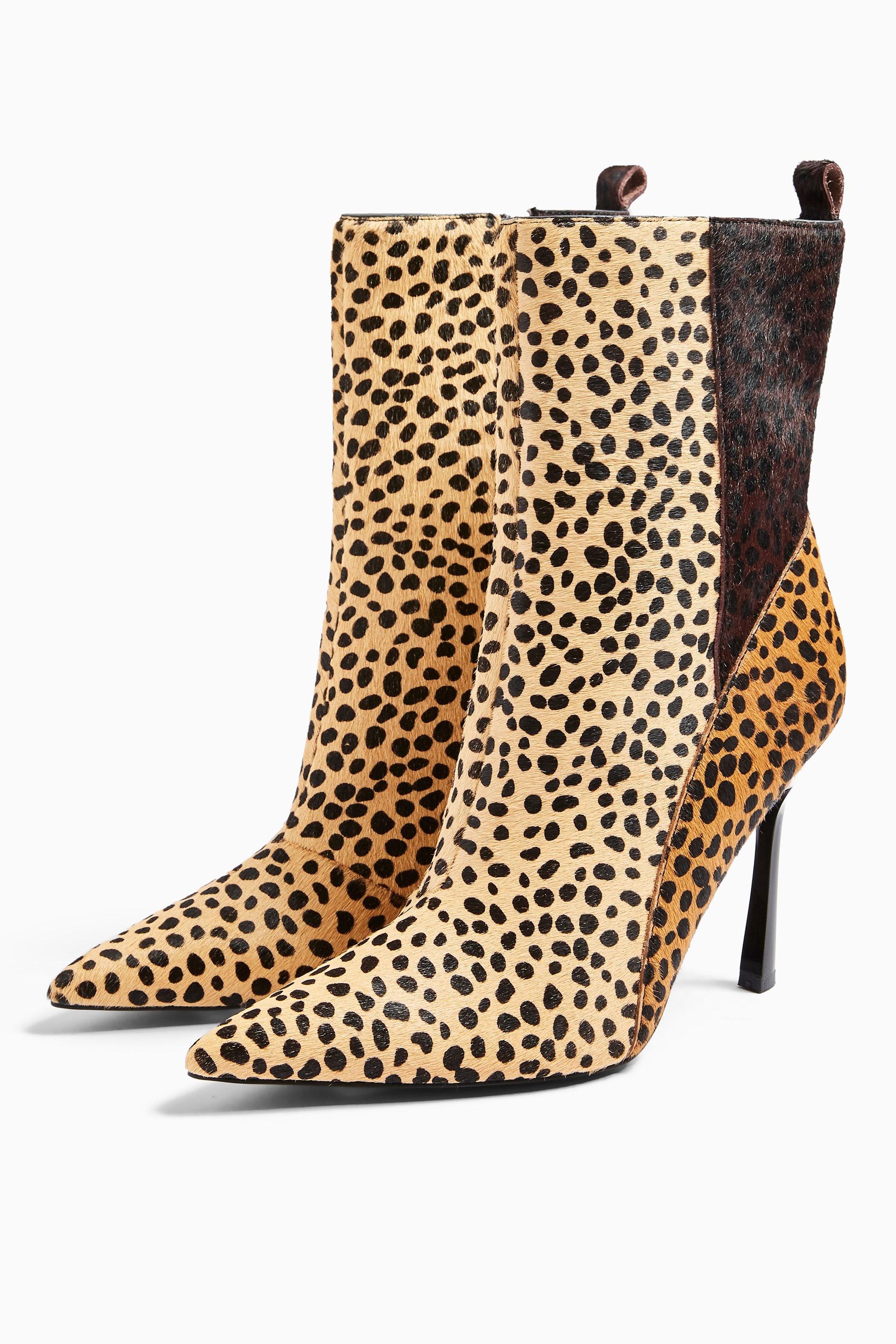 topshop animal print boots