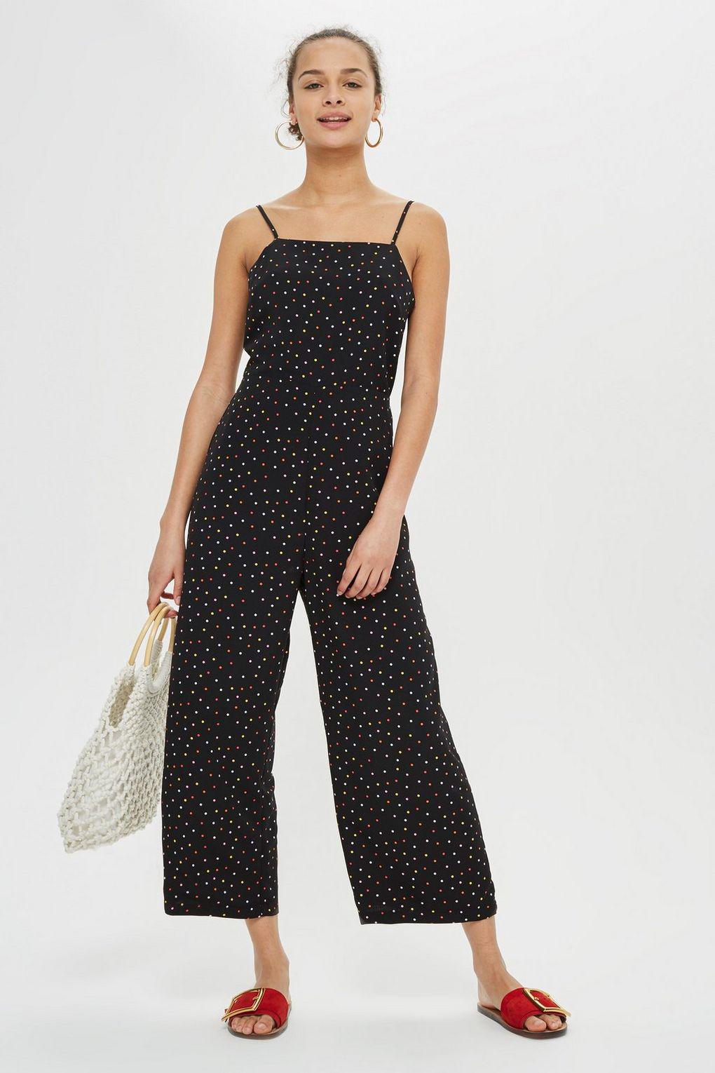 topshop glitter spot jumpsuit