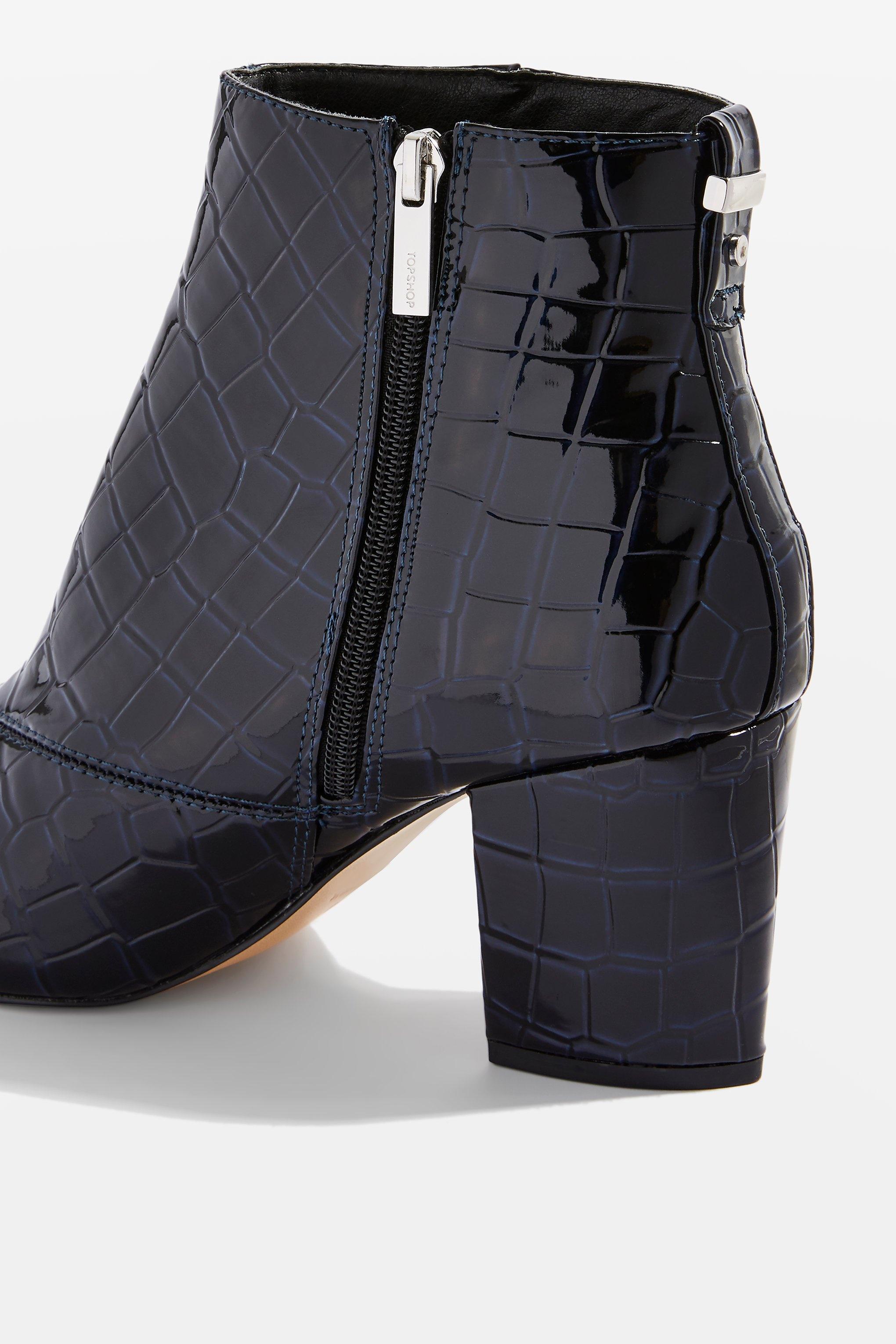 brooklyn crocodile effect boots