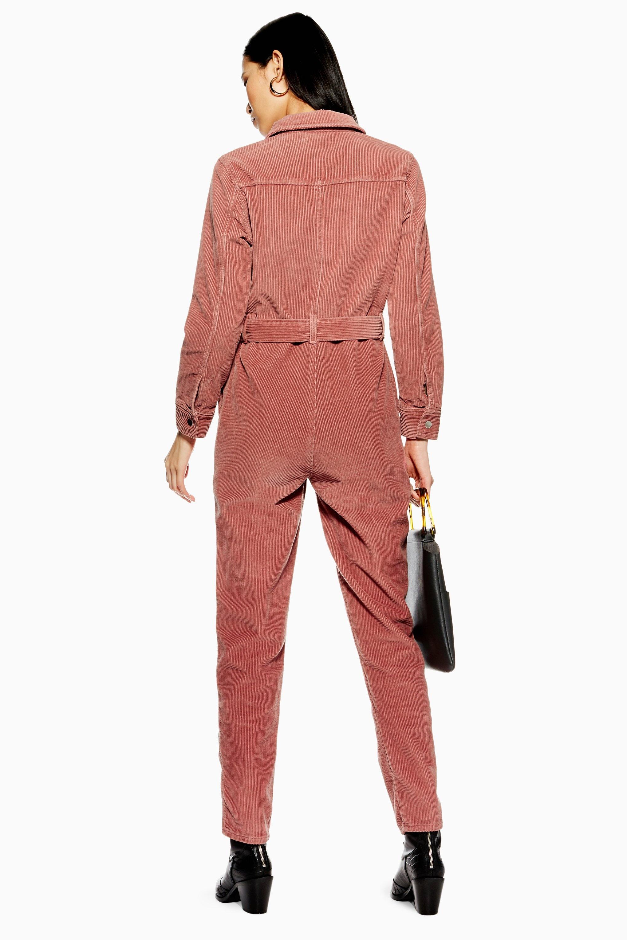 pink boiler suit topshop