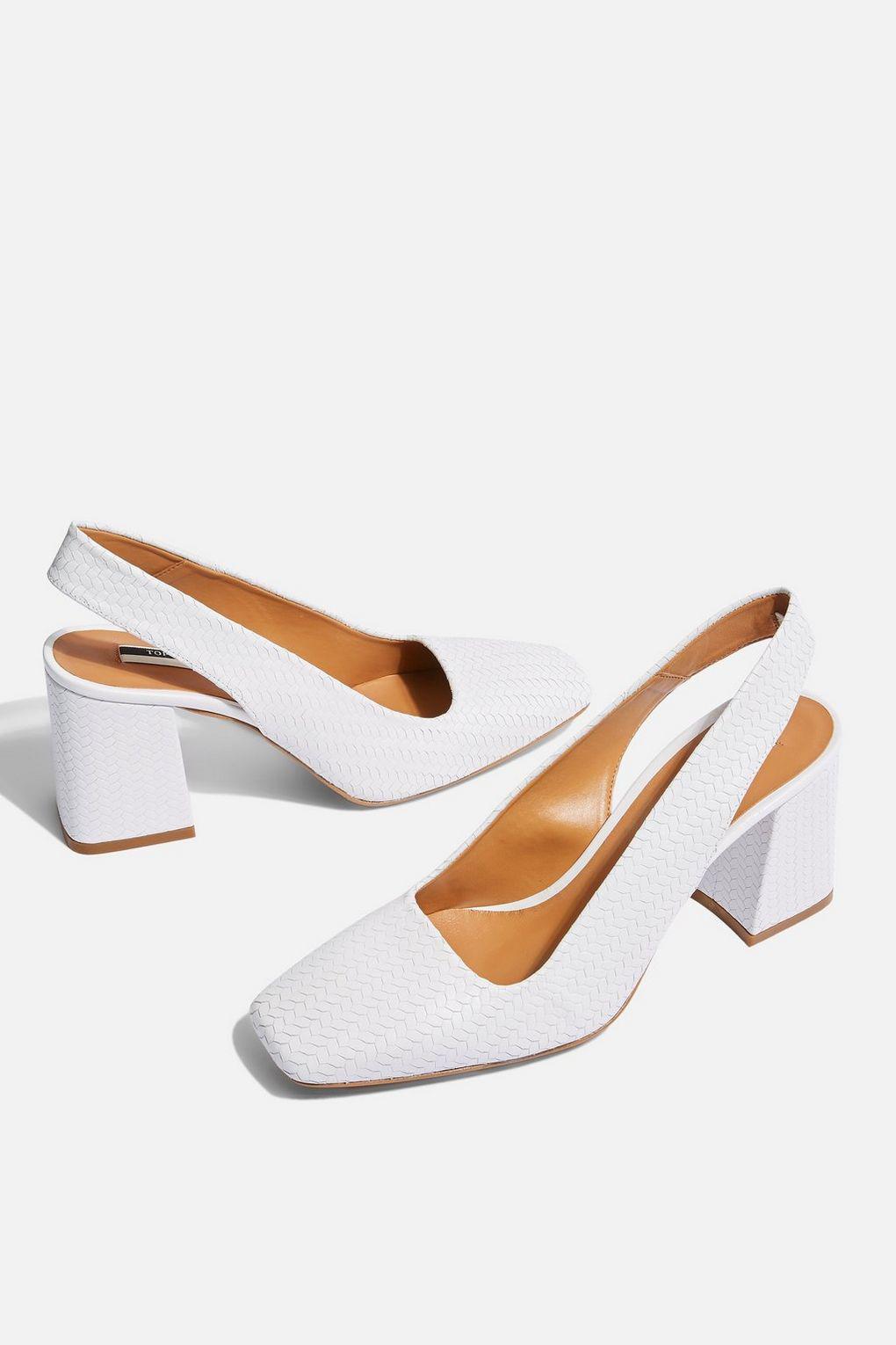 slingback heels white