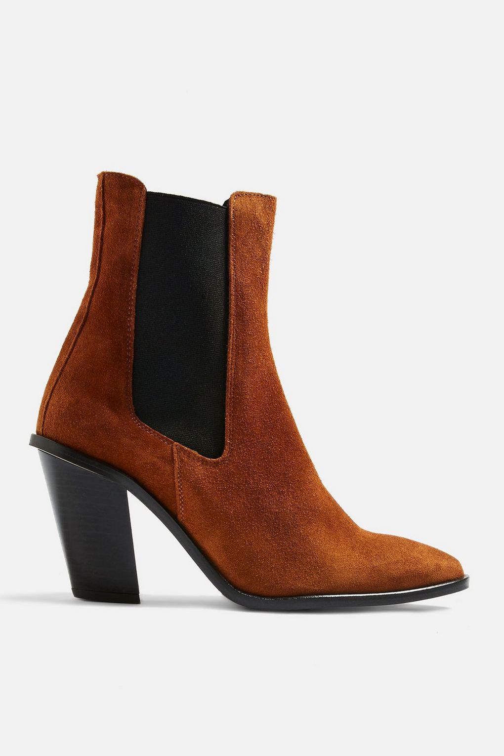 TOPSHOP Leather Morty Chelsea Bootie 
