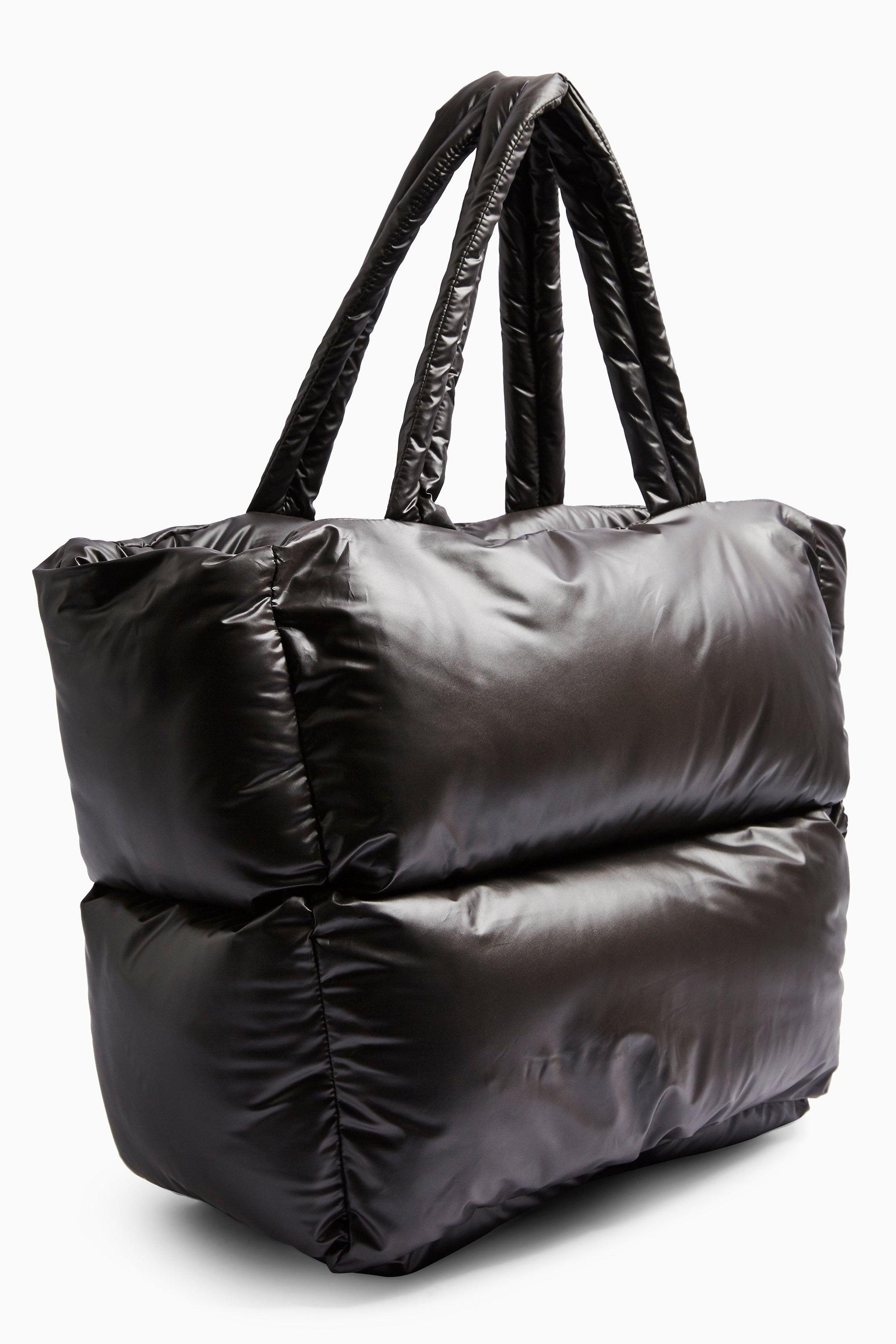 TOPSHOP Synthetic Considered Casa Black Puffer Tote Bag - Lyst
