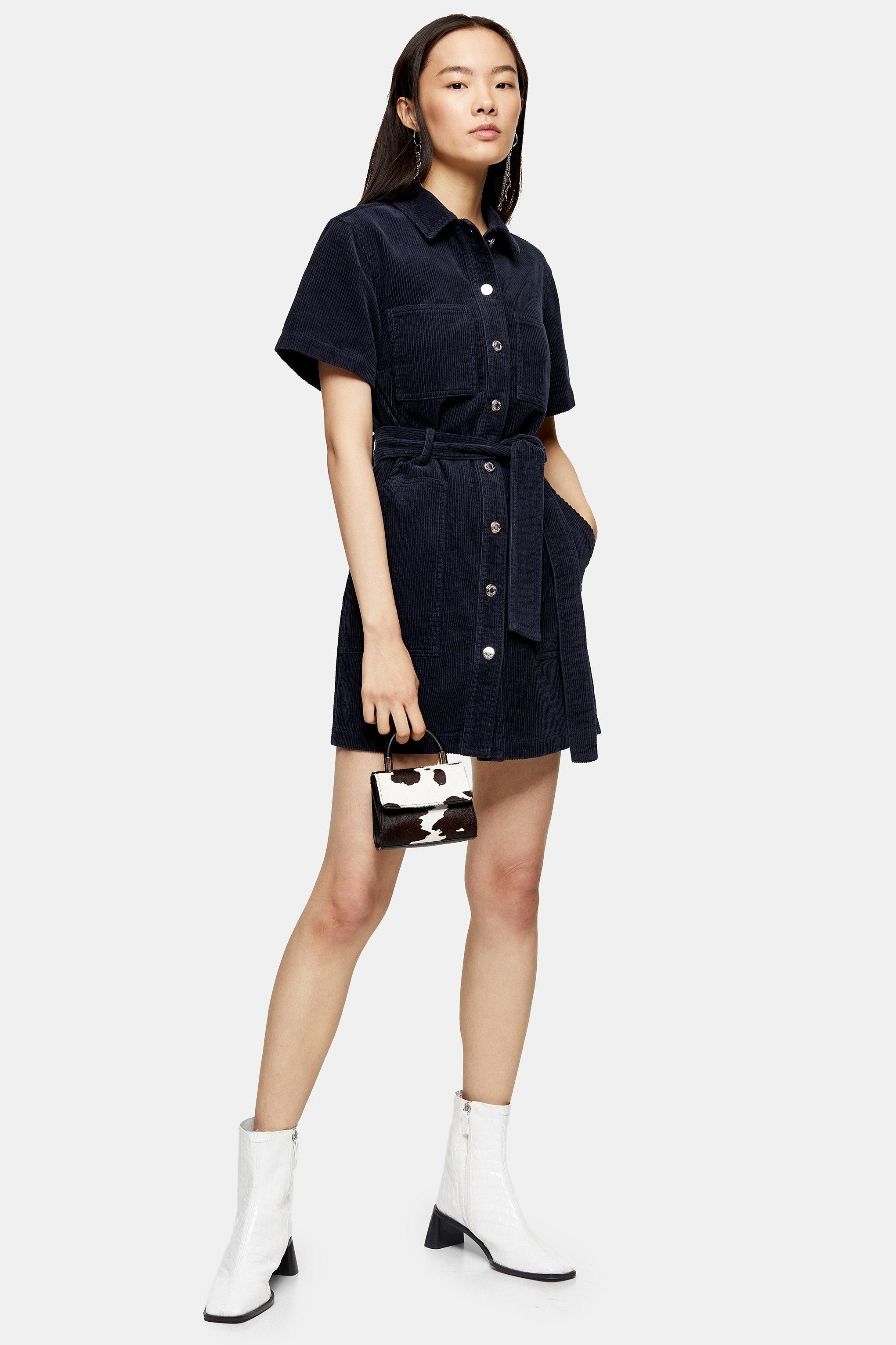 topshop navy dress