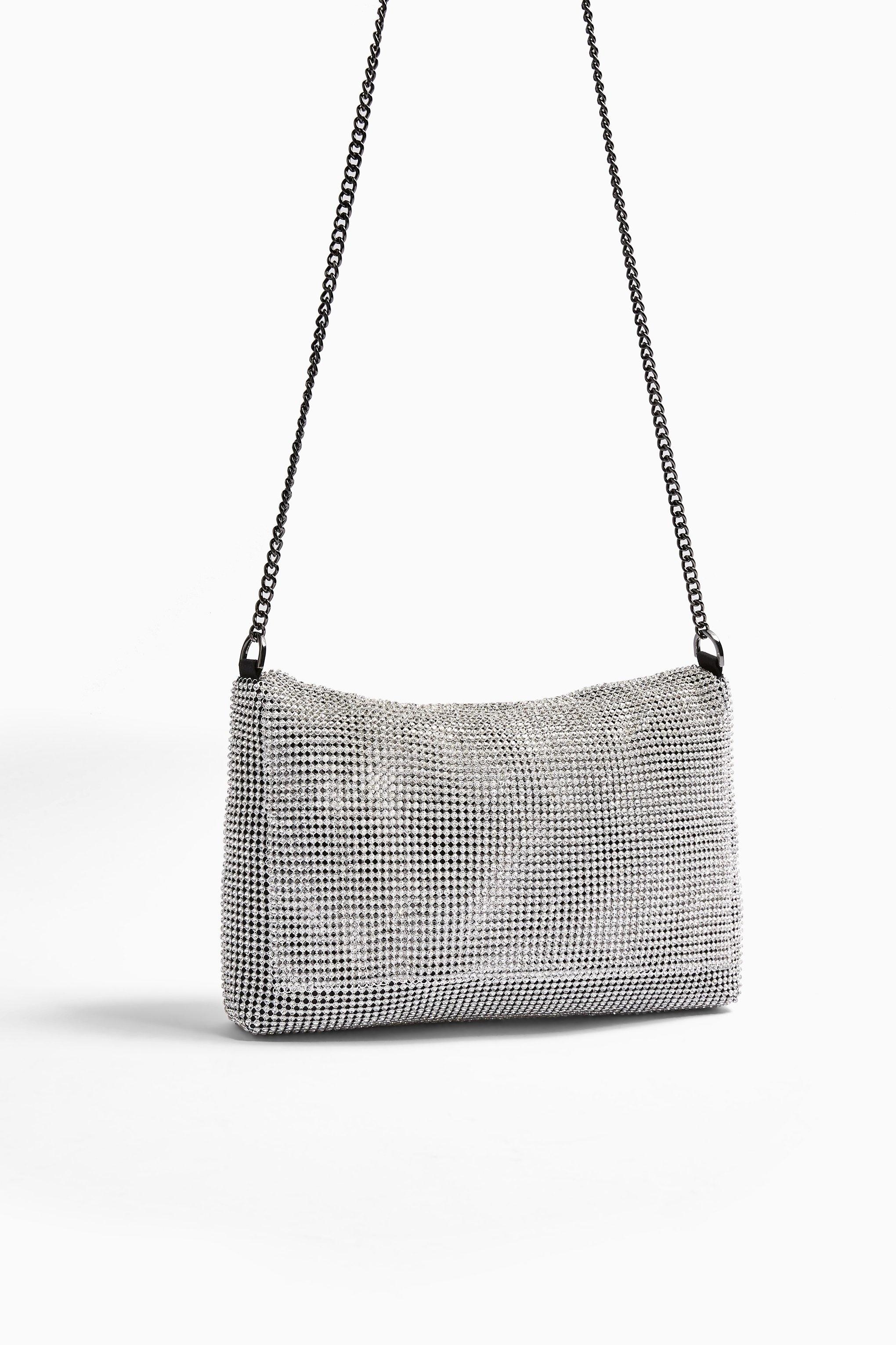 diamante clutch bag topshop