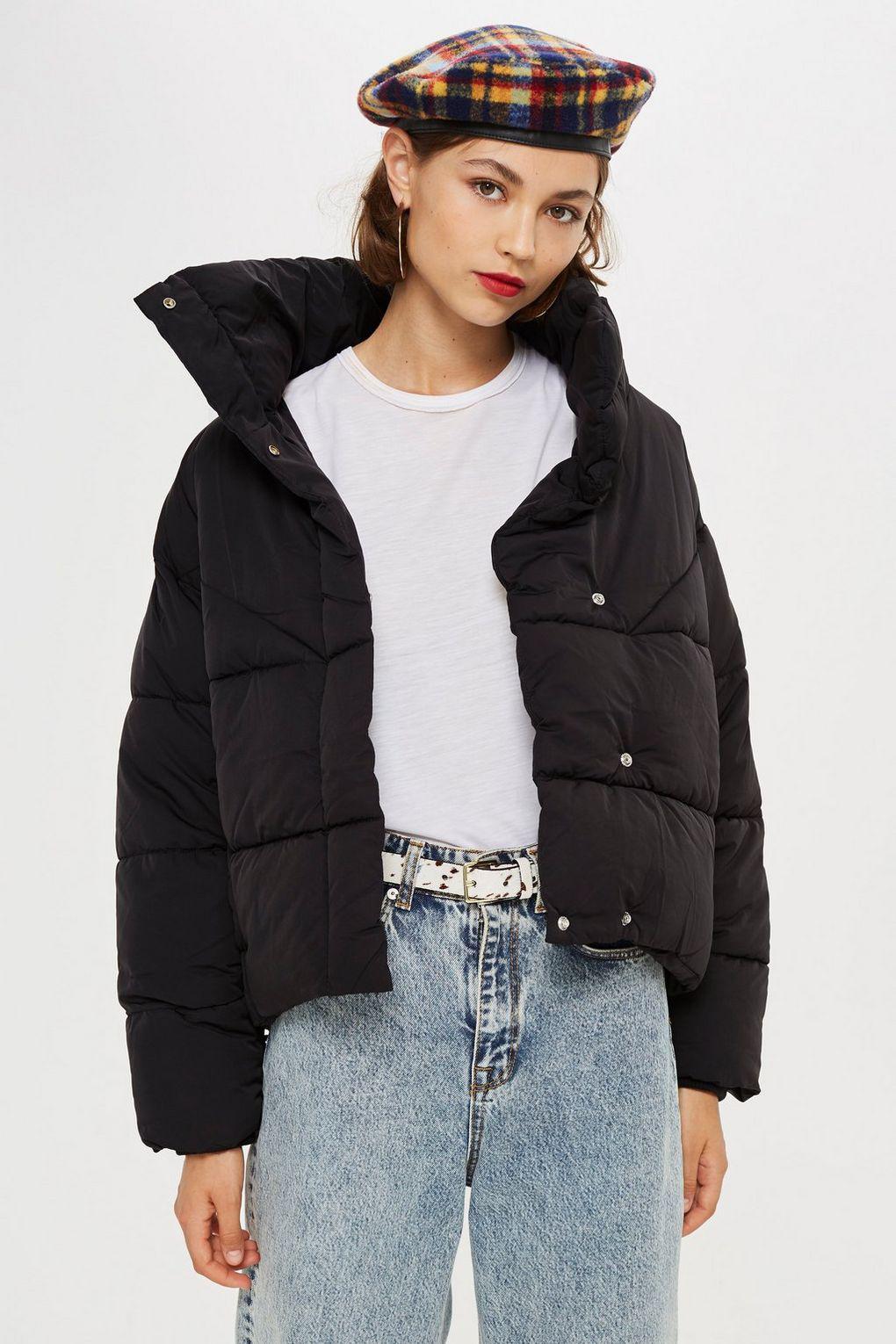 wrap puffer jacket