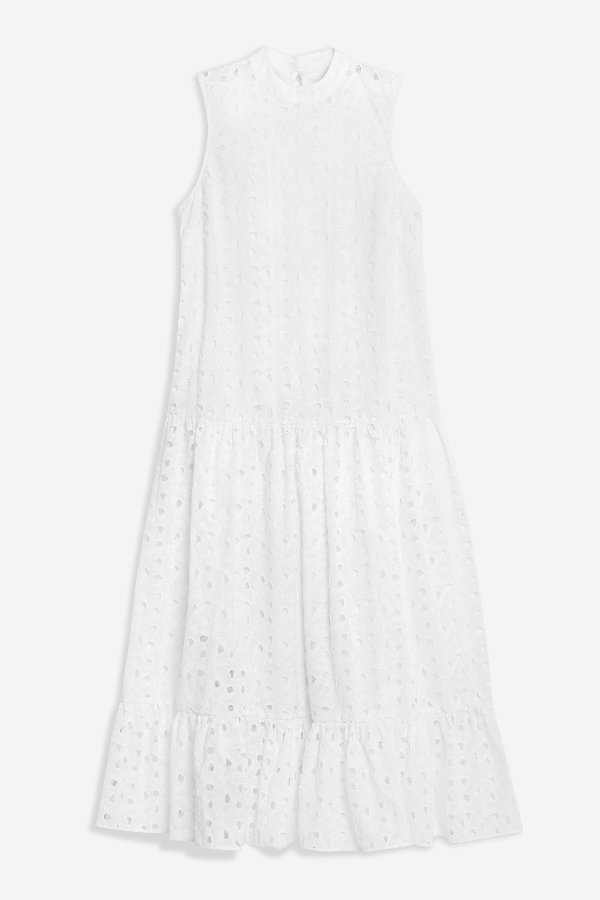 topshop black broderie dress