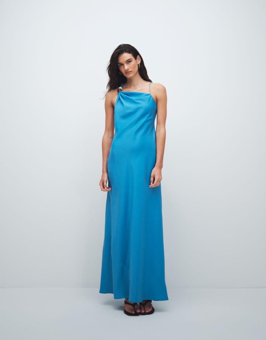 Jupe Maxi Topshop Taille 8 - Longue, Verte, 100% Polyester