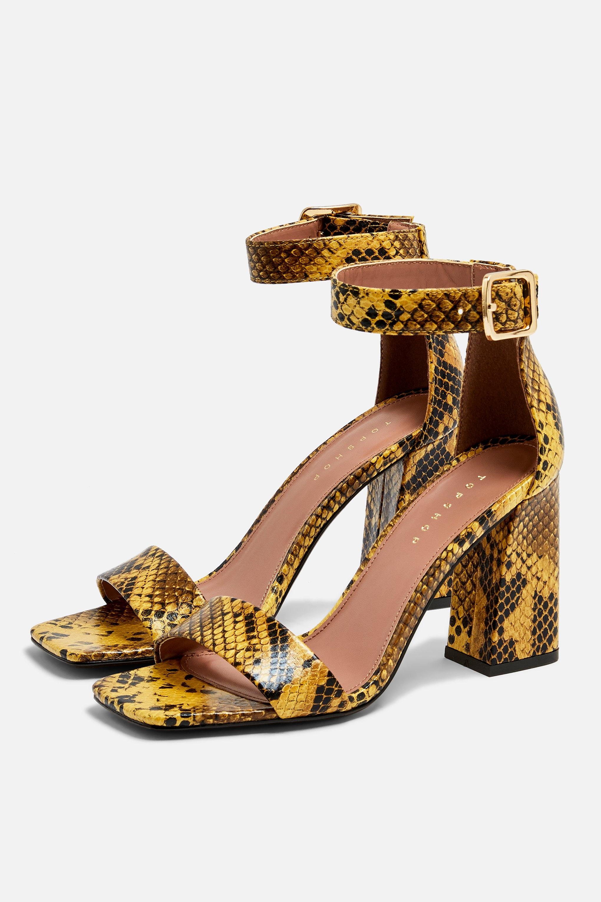 snake block heels