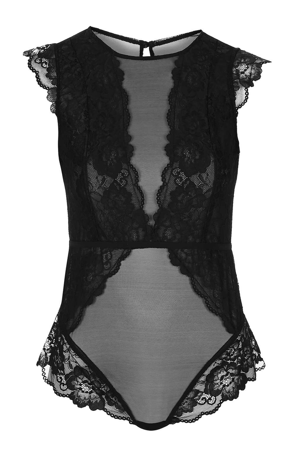 topshop white lace bodysuit